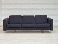 1970s, Danish design by H.J. Wegner, model GE300, reupholstered sofa.