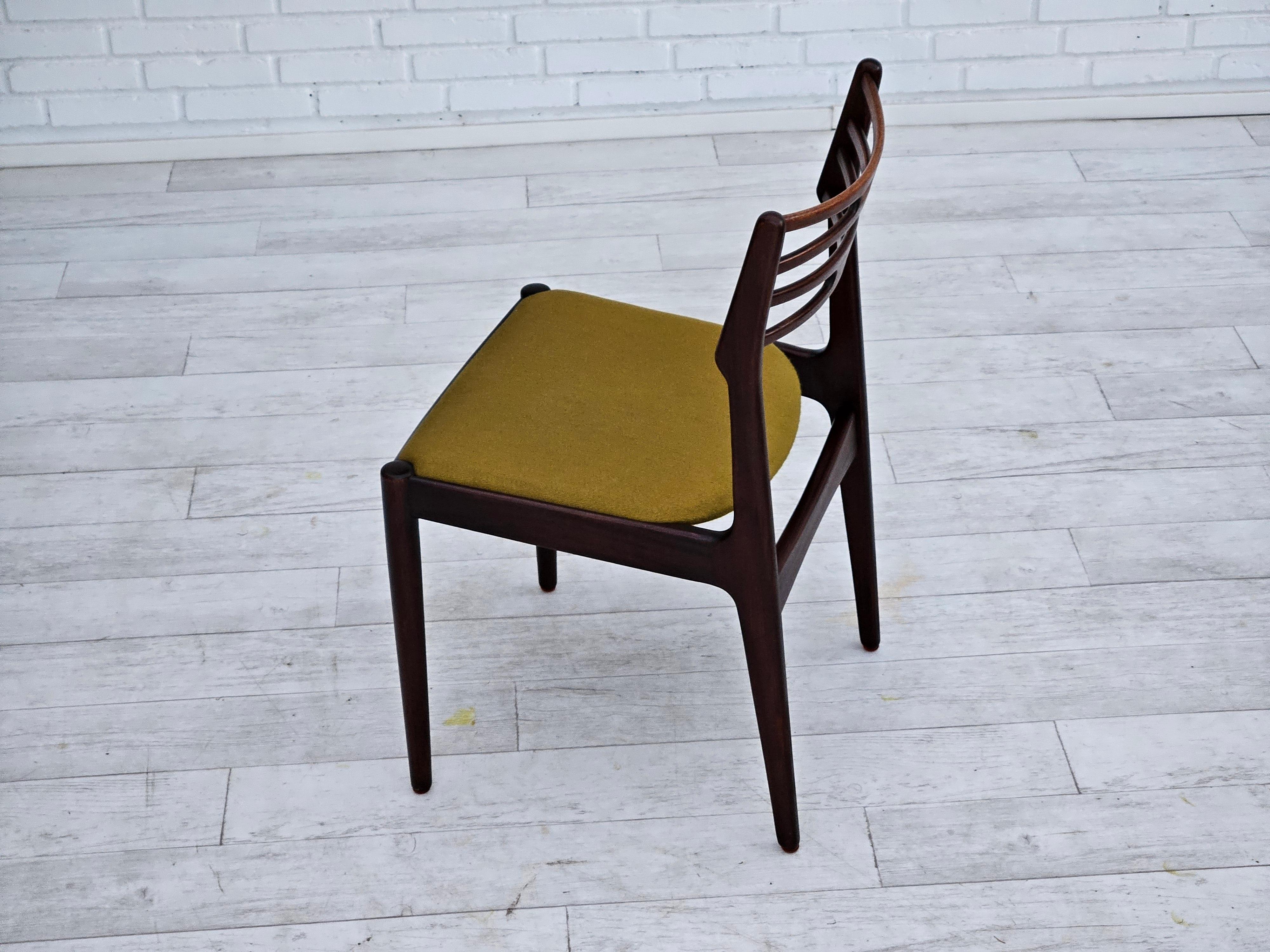 1970, design danois de Johannes Andersen, ensemble de 3 chaises de salle à manger modèle 101. en vente 9