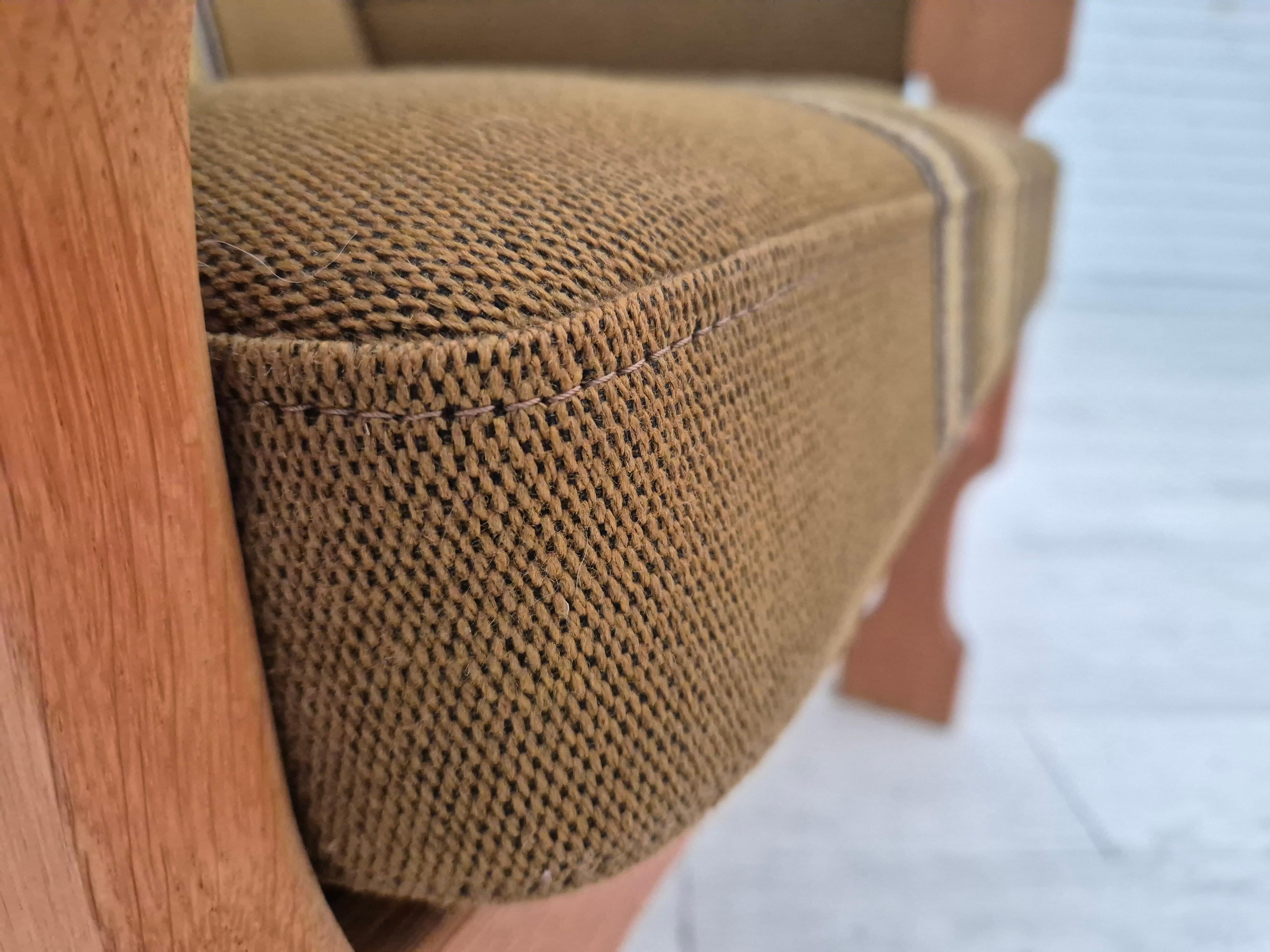 1970, design danois, fauteuil club, très bon état d'origine, laine de meubles. en vente 4