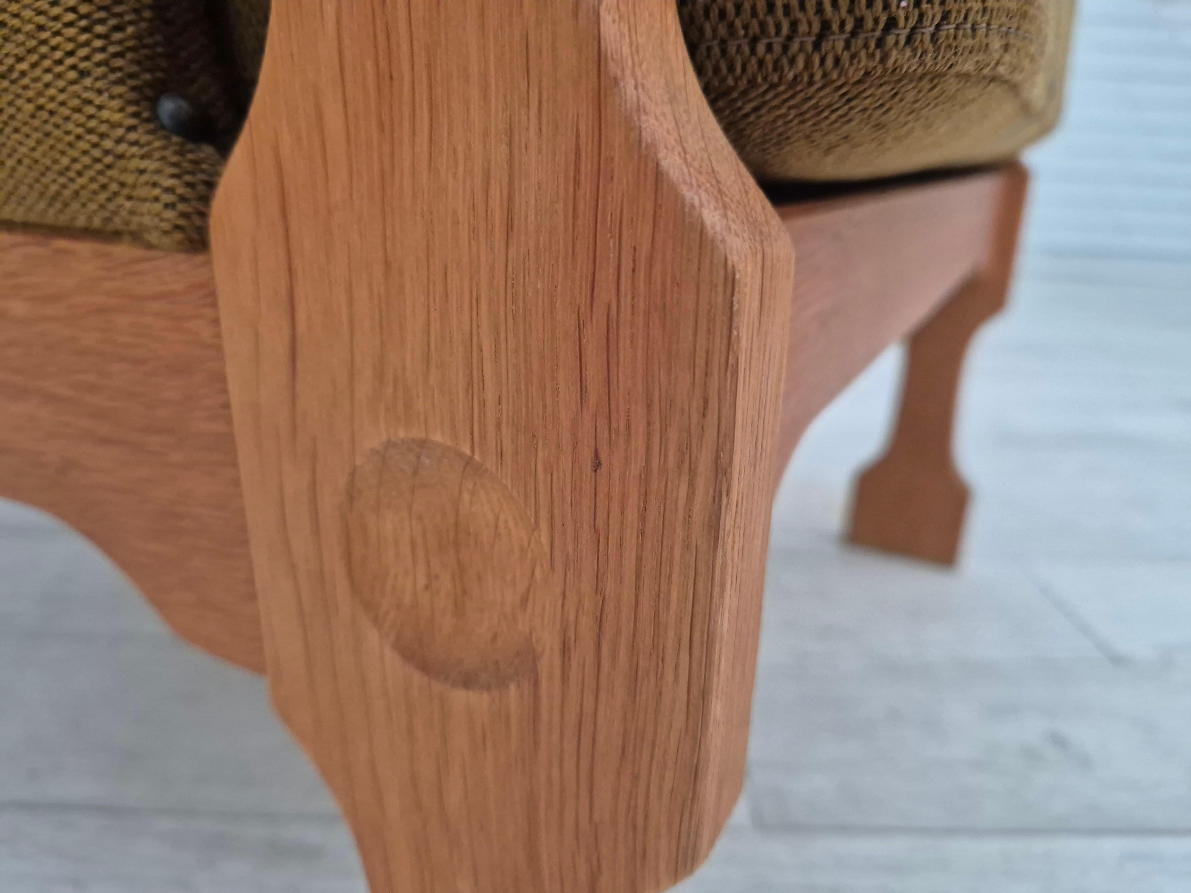 1970, design danois, fauteuil club, très bon état d'origine, laine de meubles. en vente 5