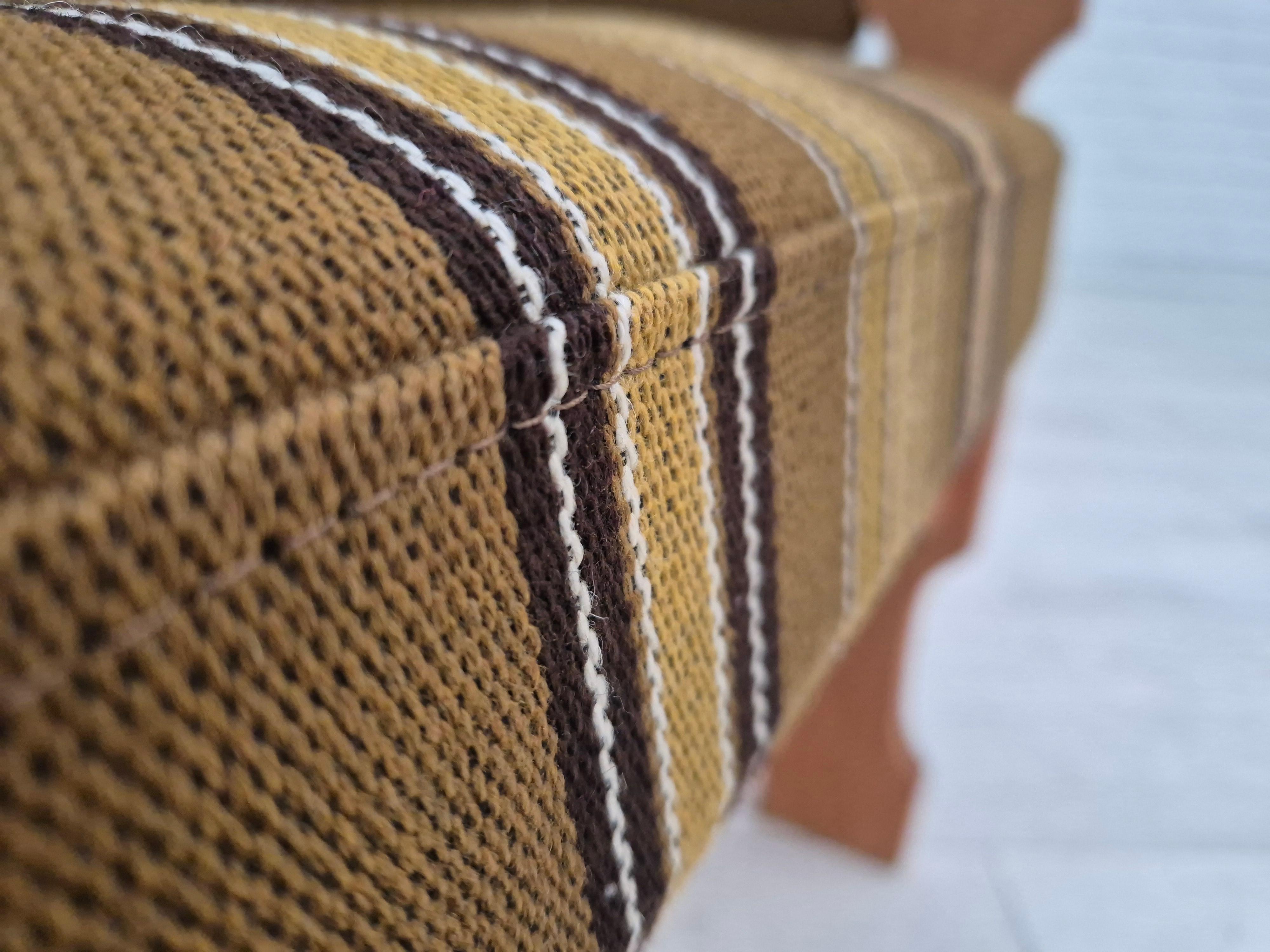 1970, design danois, fauteuil club, très bon état d'origine, laine de meubles. en vente 6