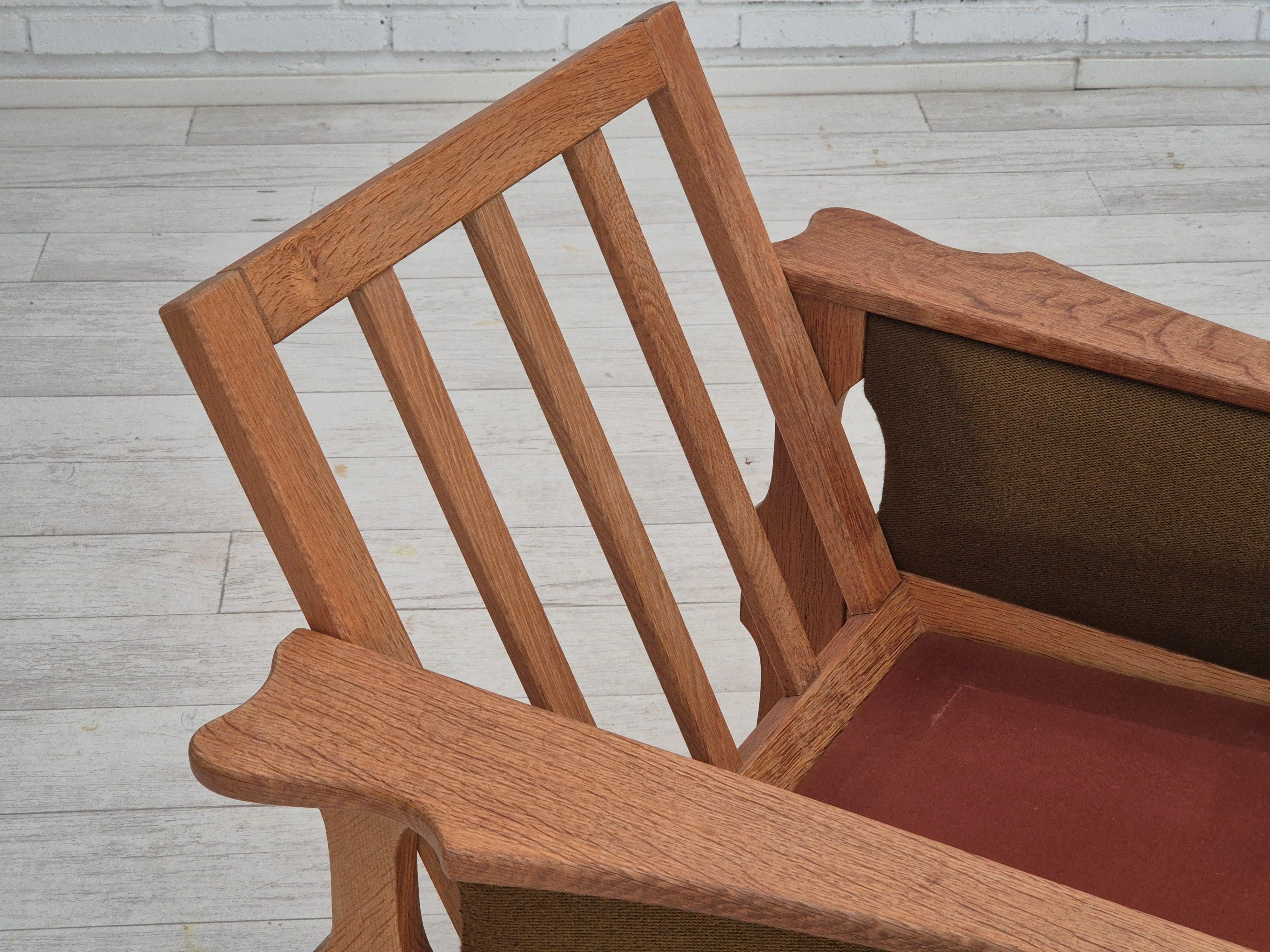 1970, design danois, fauteuil club, très bon état d'origine, laine de meubles. en vente 13
