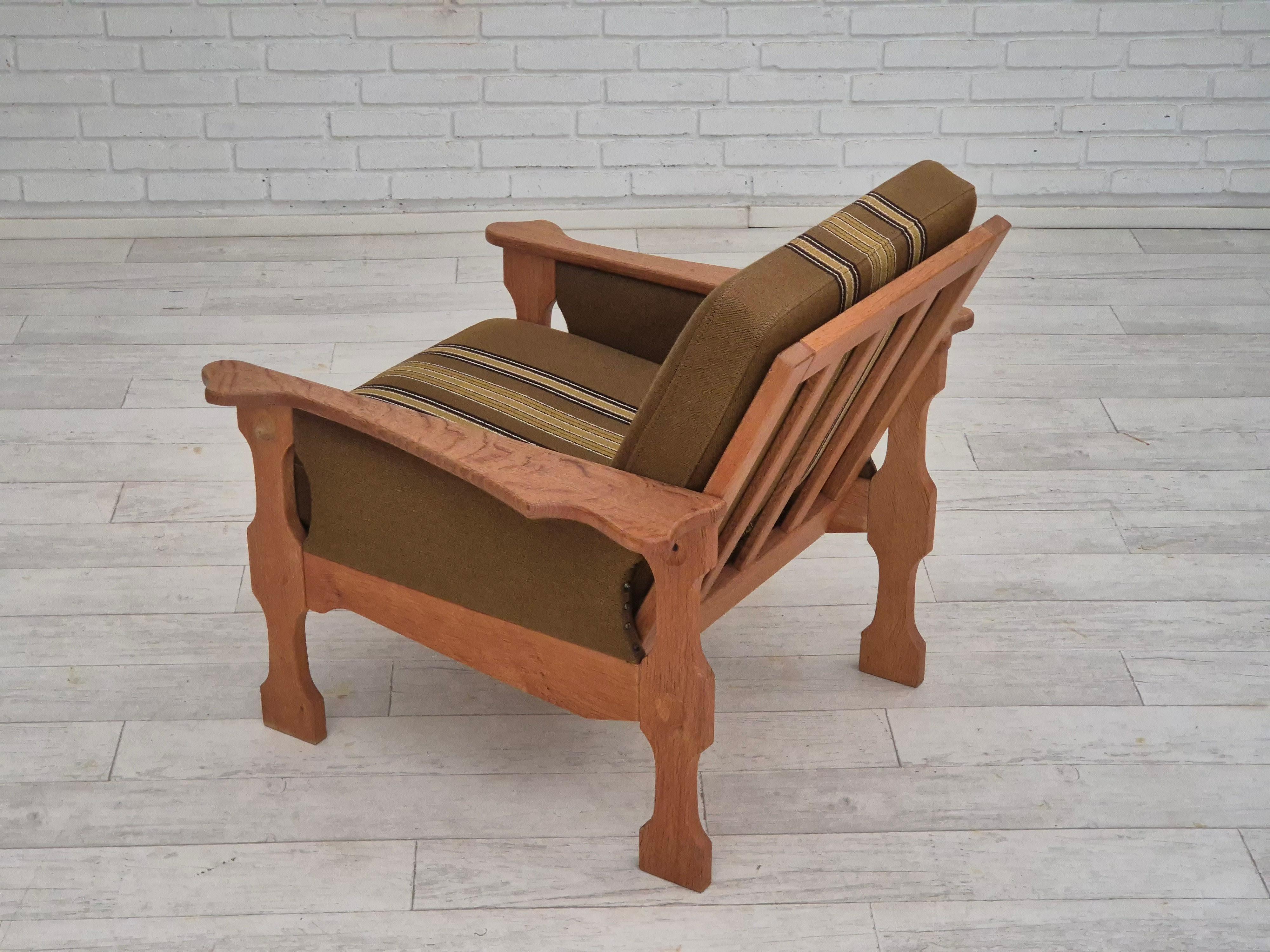 Fin du 20e siècle 1970, design danois, fauteuil club, très bon état d'origine, laine de meubles. en vente