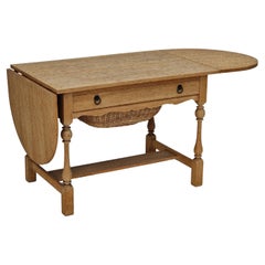 Vintage 1970s, Danish Design, Coffee / Sewing Table, Oak Wood, Original Condition