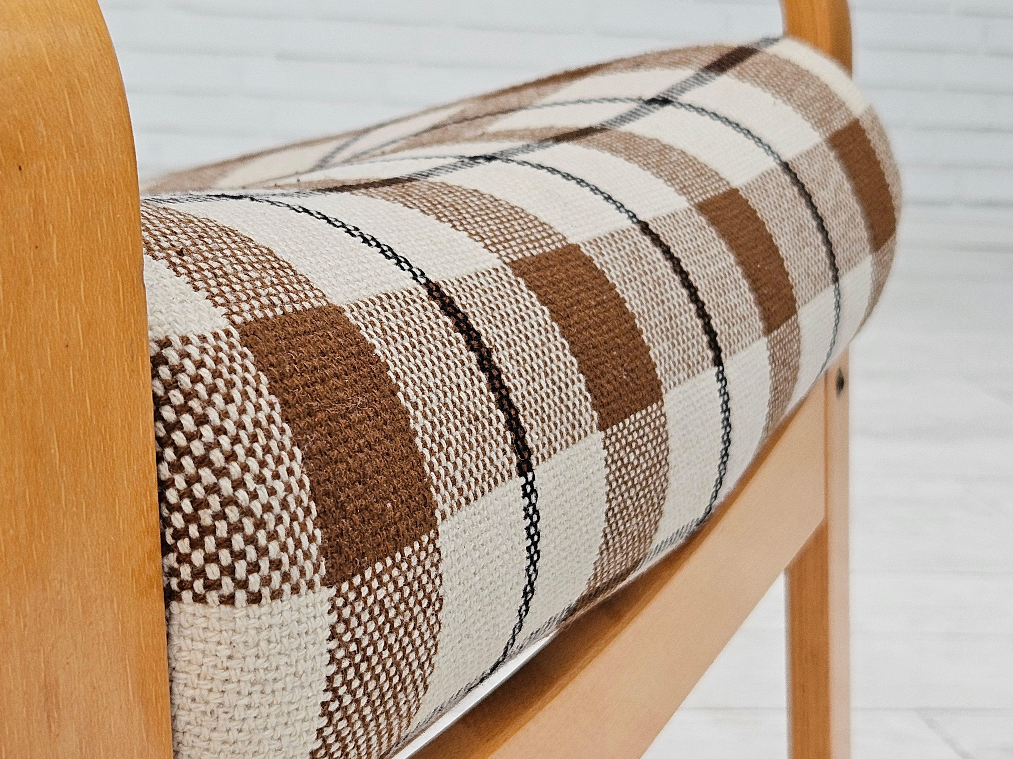 Laine 1970, design danois, par deux chaises longues en laine de mobilier, original. en vente