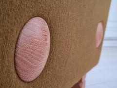 1970s, Danish Design, Set of Armchairs, Oak Wood, Wool, Original Condition