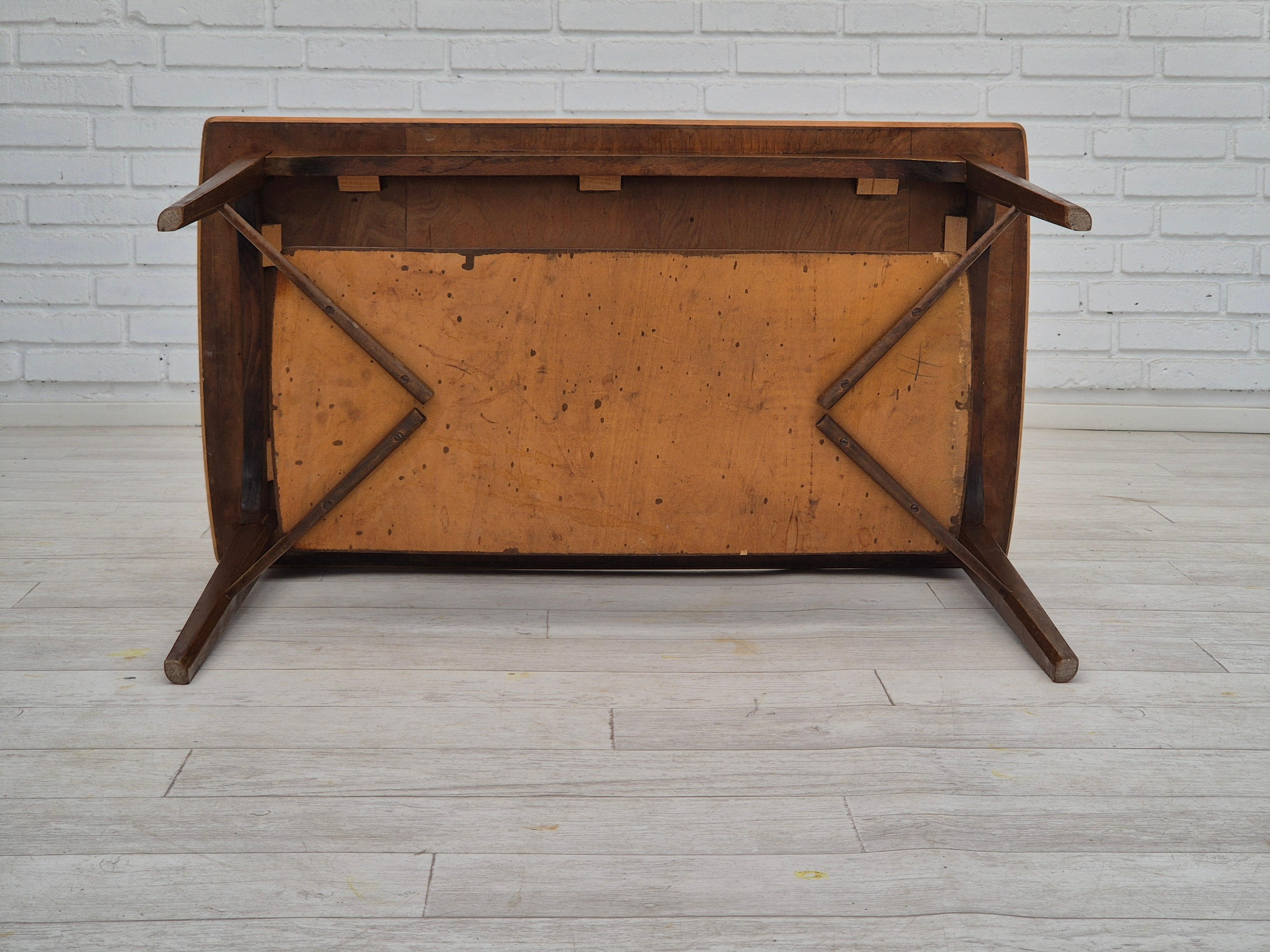 1970, design danois, table de canapé, bois de teck, bois de hêtre, original en vente 4