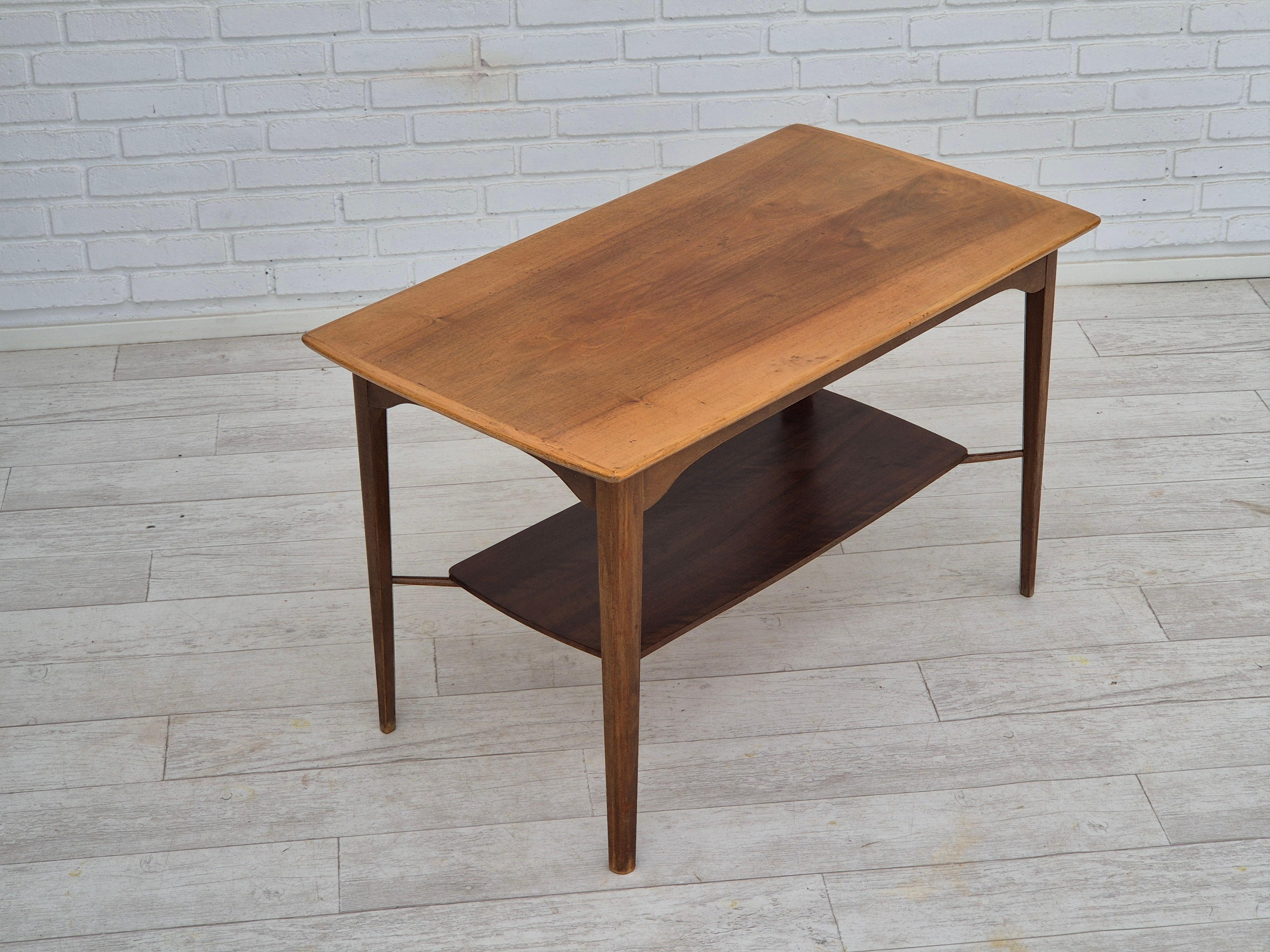 1970, design danois, table de canapé, bois de teck, bois de hêtre, original en vente 7