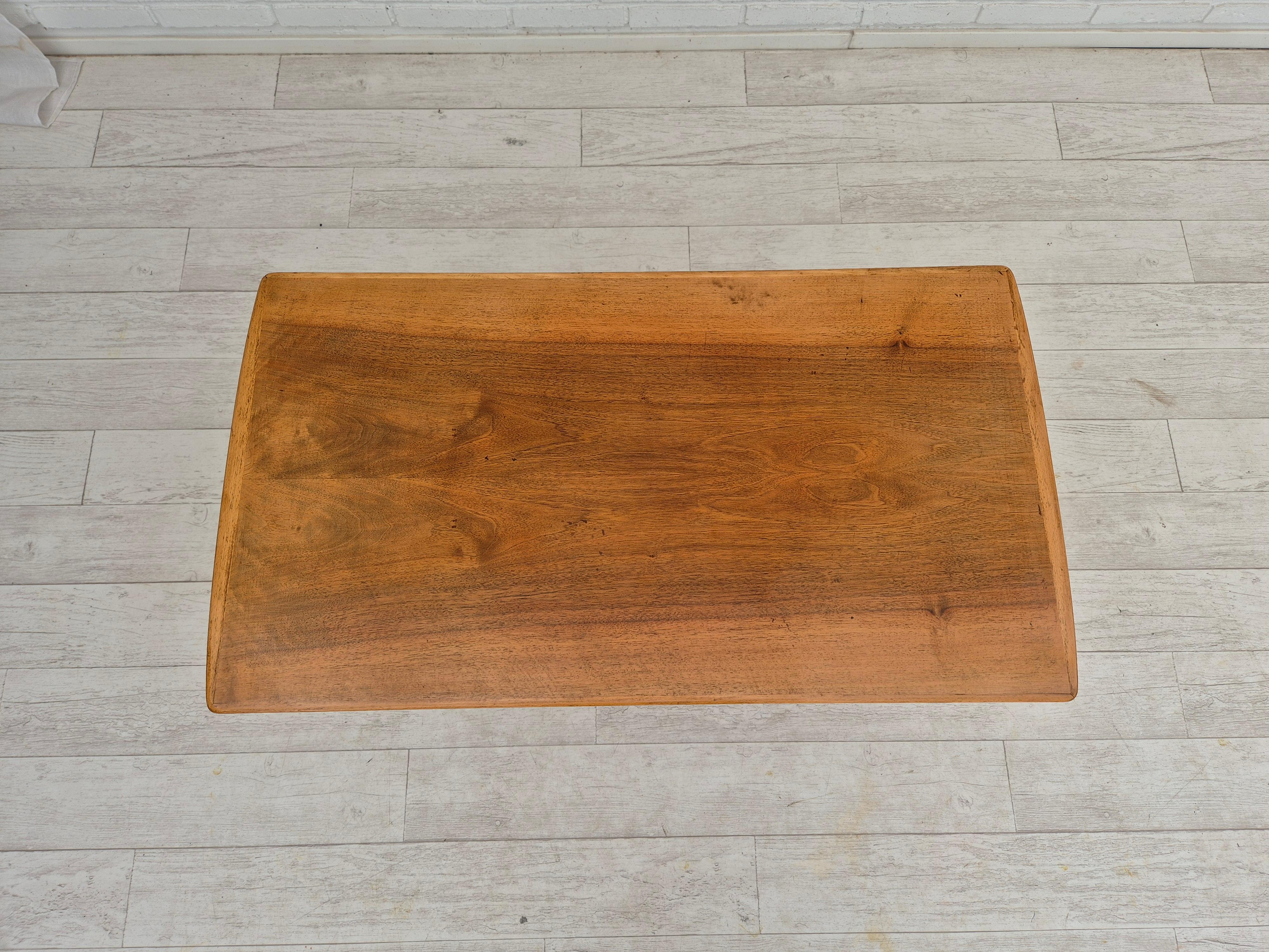 1970, design danois, table de canapé, bois de teck, bois de hêtre, original en vente 8