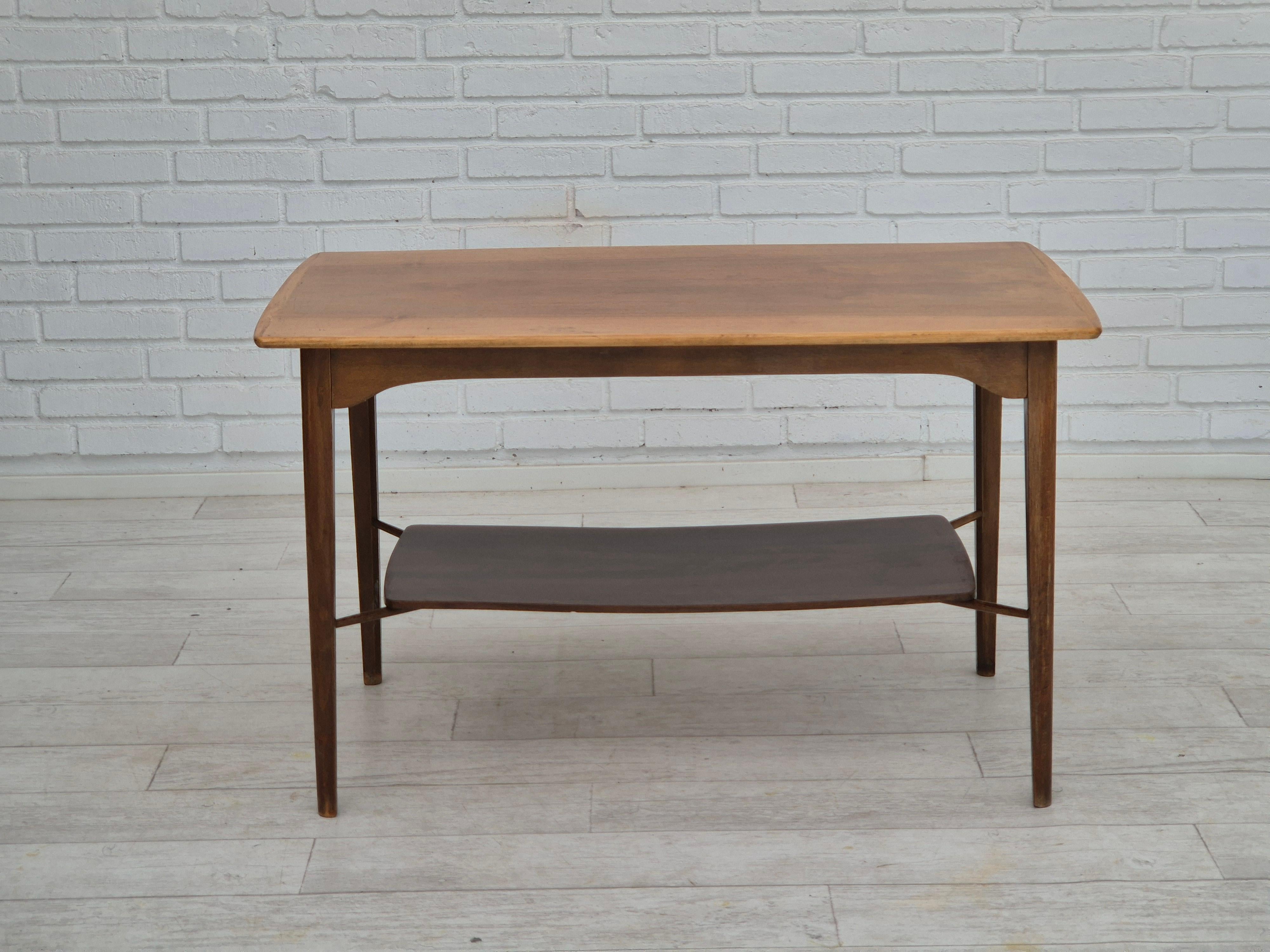 1970, design danois, table de canapé, bois de teck, bois de hêtre, original Bon état - En vente à Tarm, 82