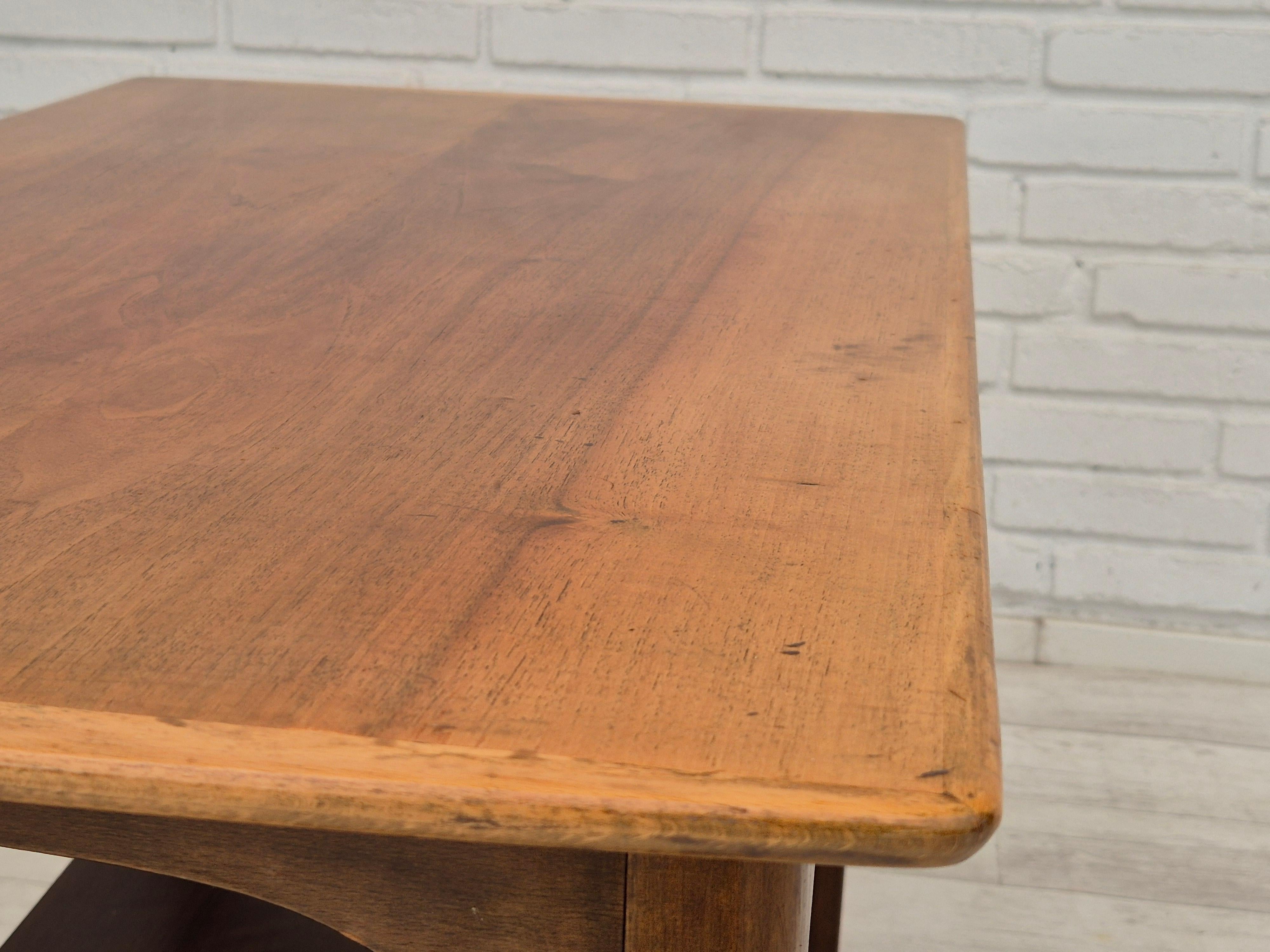 1970, design danois, table de canapé, bois de teck, bois de hêtre, original en vente 2