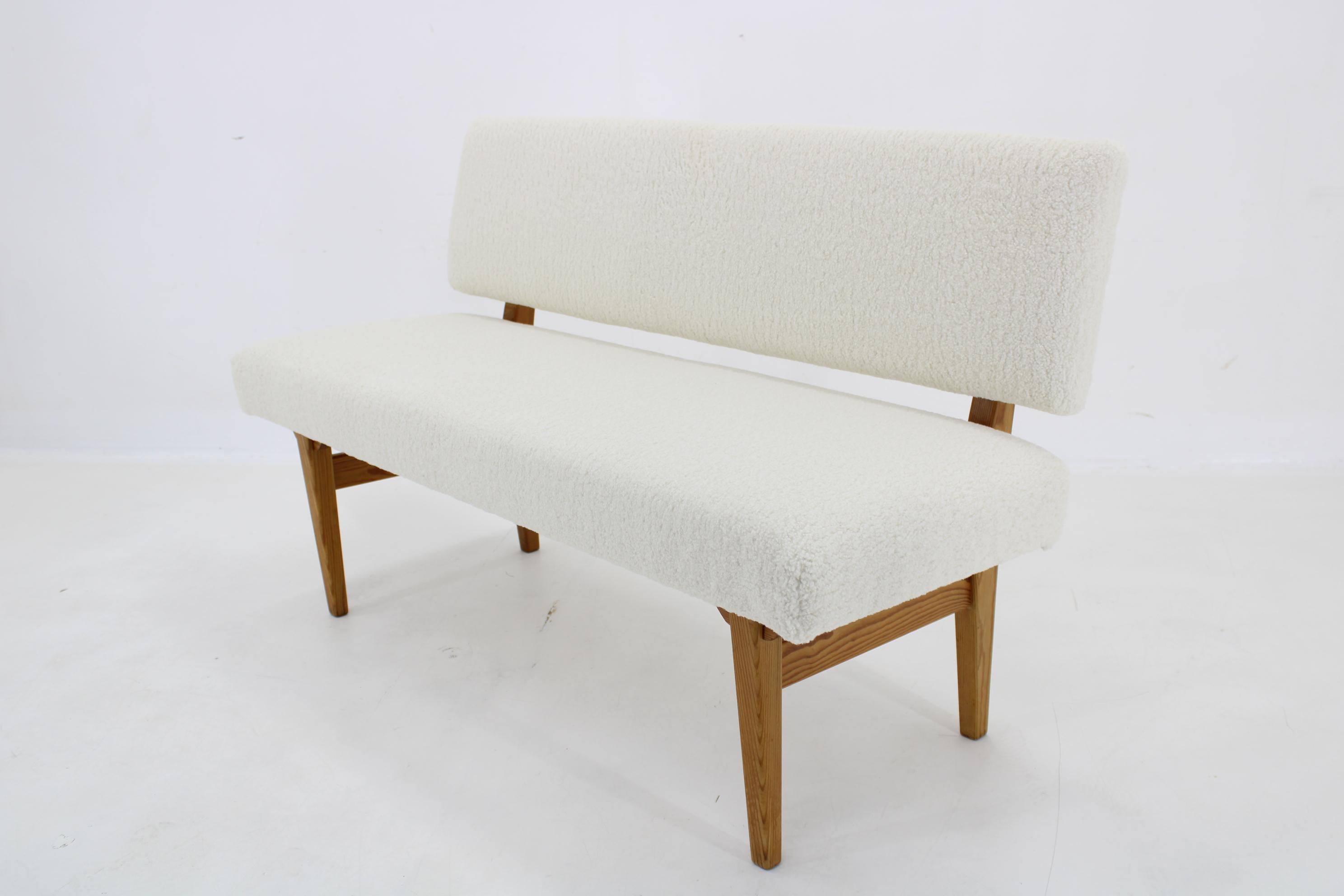 Unknown 1970s Danish Dining Bench/Sofa, Restored  For Sale