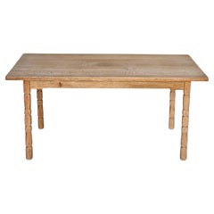 Vintage 1970s, Danish dining table, oak wood, original condition.