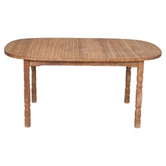 Vintage 1970s, Danish dining table, solid oak wood, original condition.