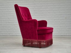 1970s, Danish easy chair, original very good condition, furniture velour.