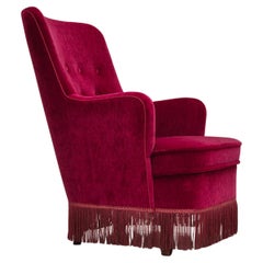 1970s, Danish easy chair, original very good condition, furniture velour.