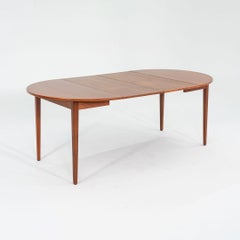 1970s Danish Extension Dining Table Attributed to Ib Kofod Larsen 42-84 inches