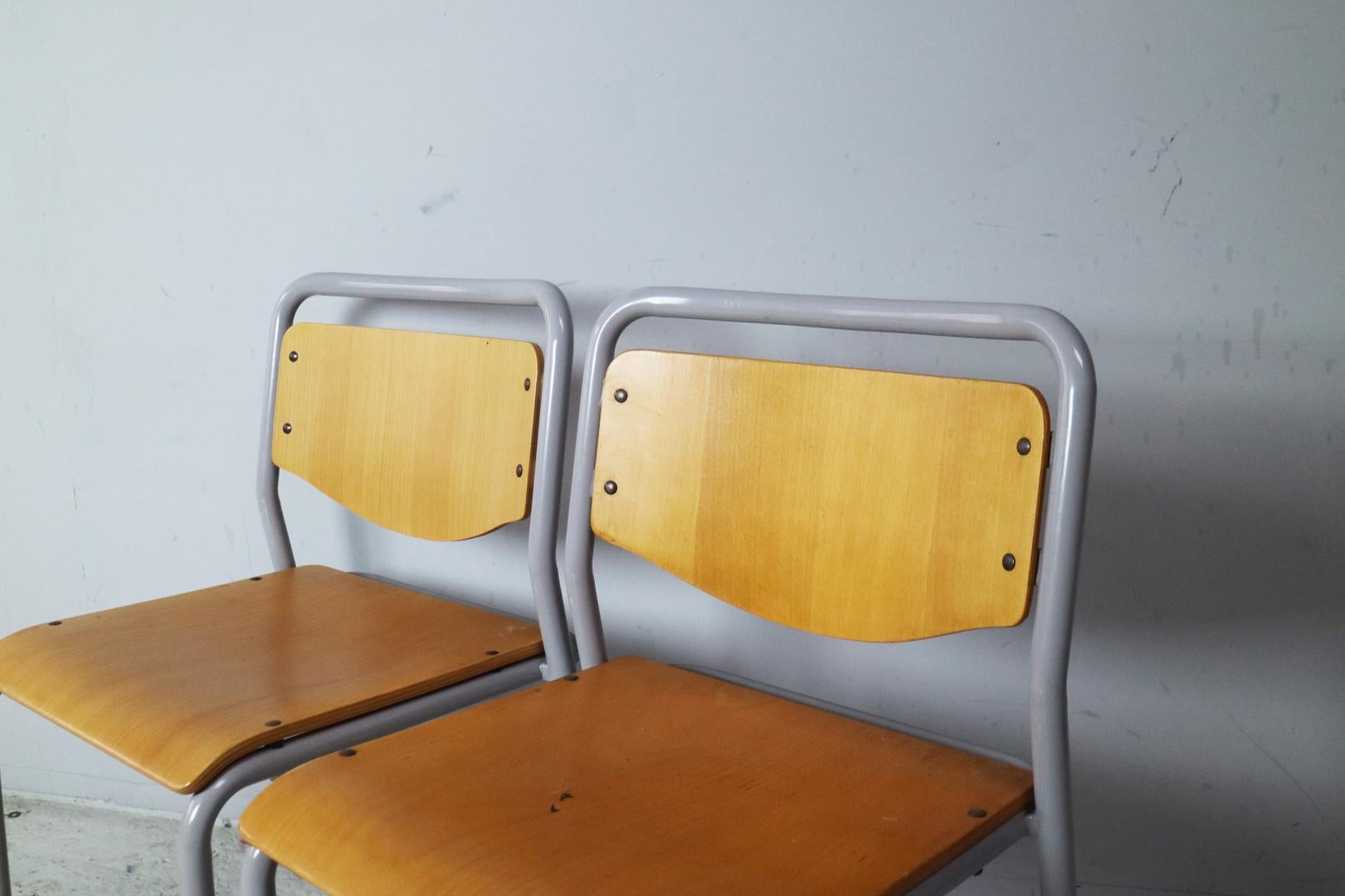 Late 20th Century 1970s Danish Industrial Stacking Chairs For Sale