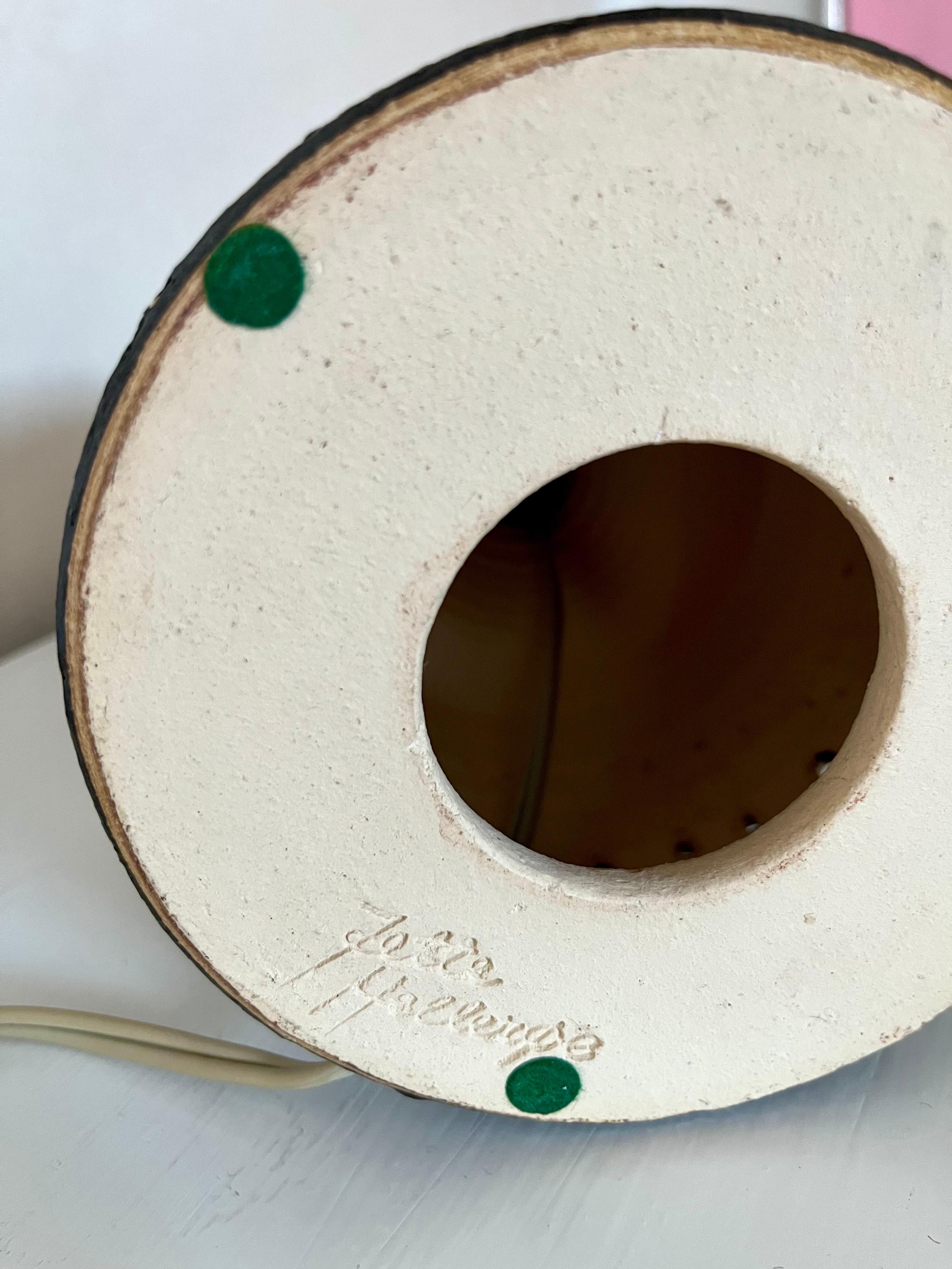 Lampe de table danoise des années 1970 en céramique de Jette Hellerøe, émaillée dans les tons de Brown en vente 1
