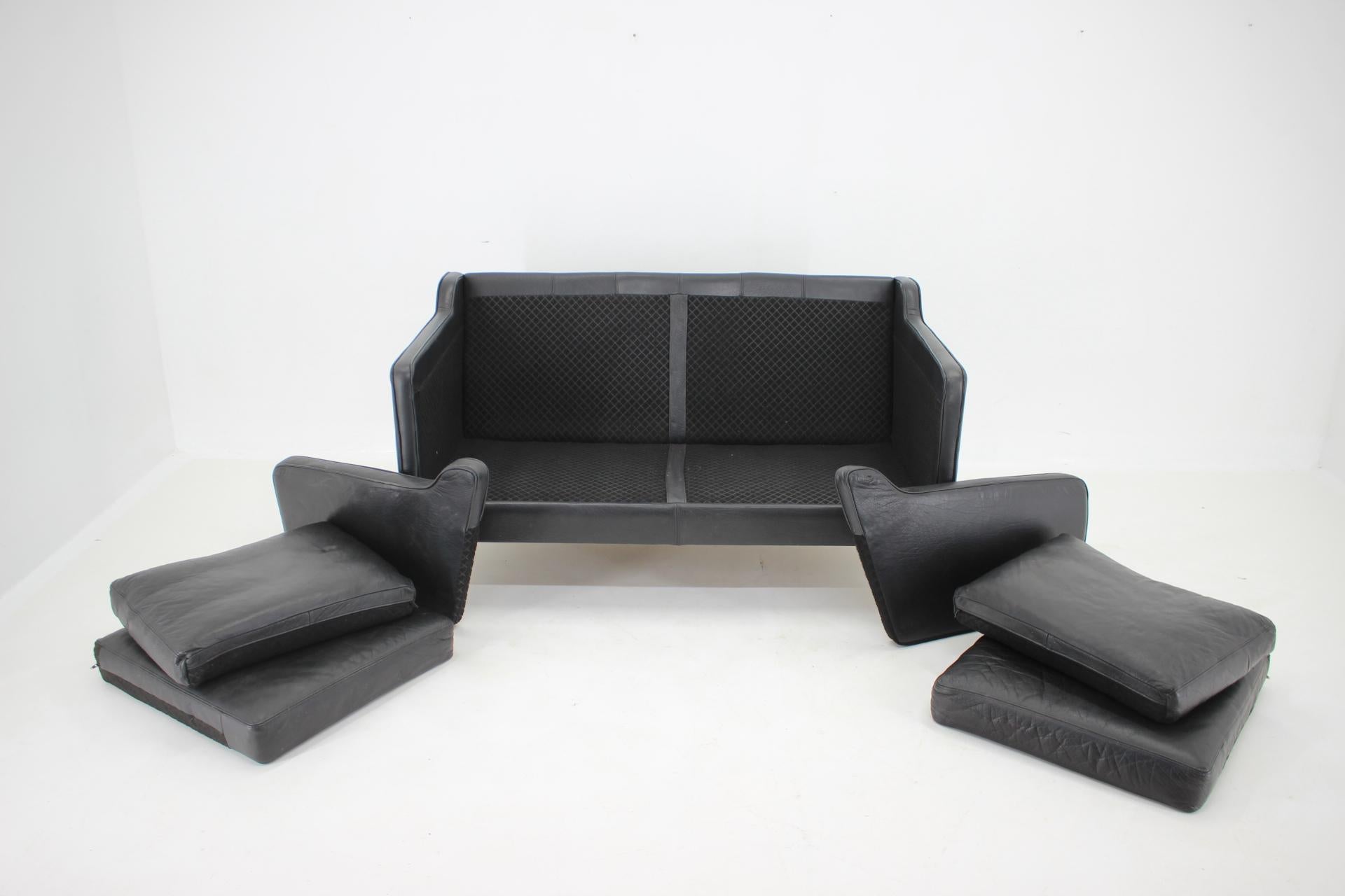 1970s Danish Leather 2 Seater Sofa  For Sale 5