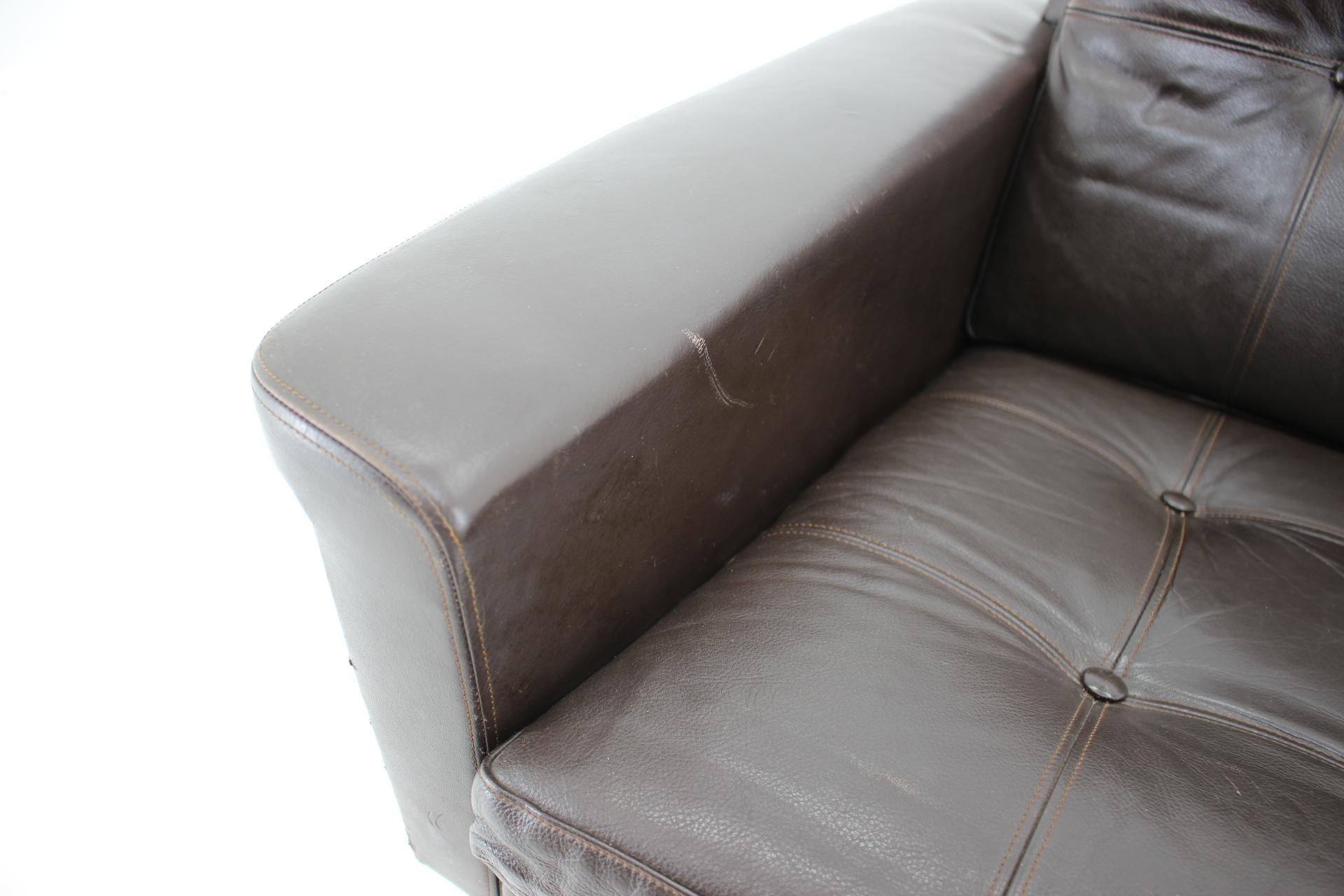 1970s Danish Leather Lounge Chair 2