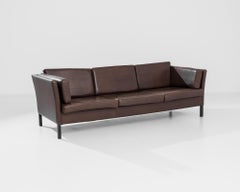 1970s Danish Leather Sofa