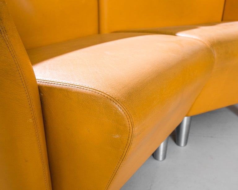 Late 20th Century 1970s Danish Leather Sofa Set by Eric Jorgensen