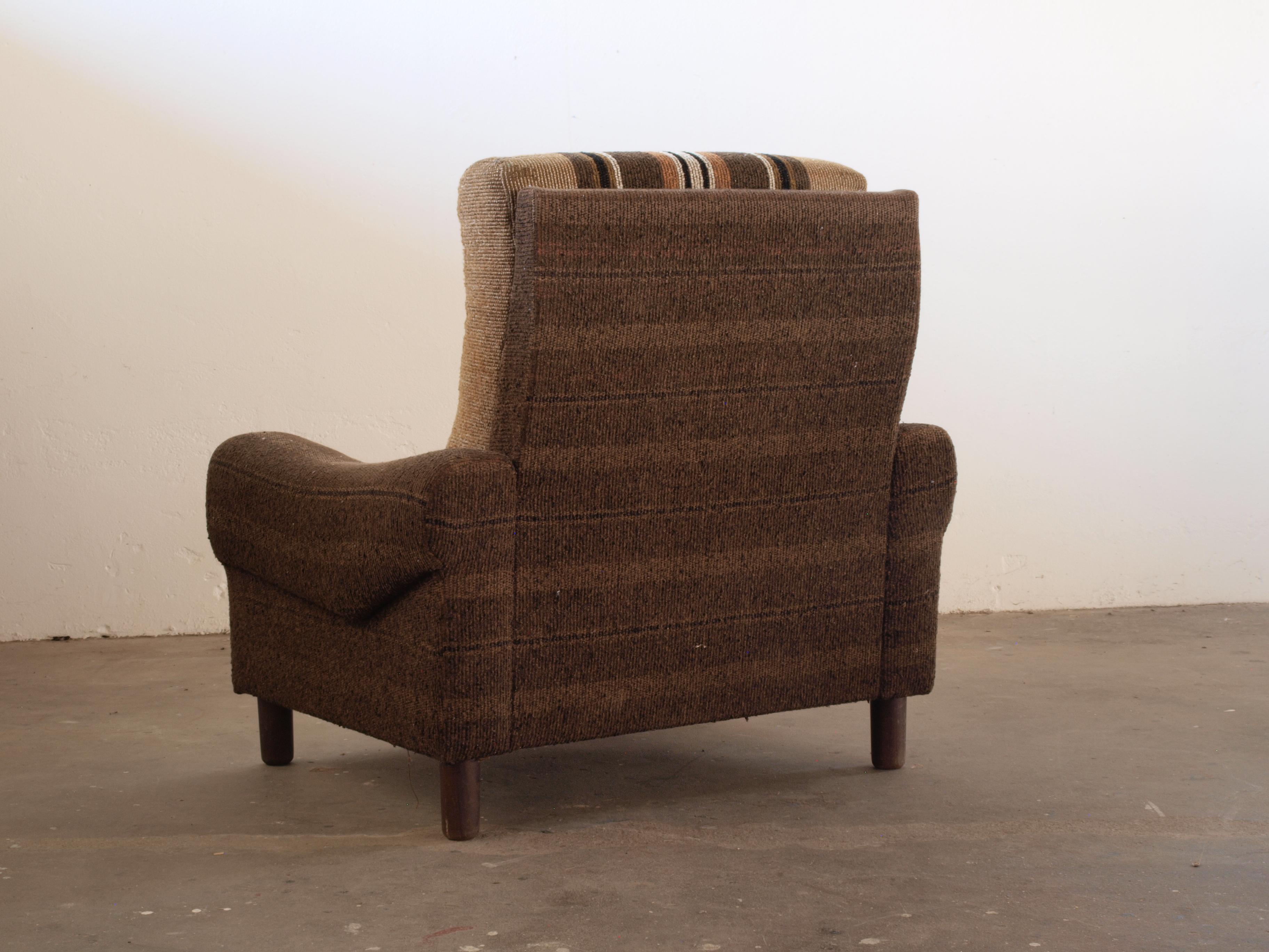 Wool 1970s Danish Lounge Chair For Sale