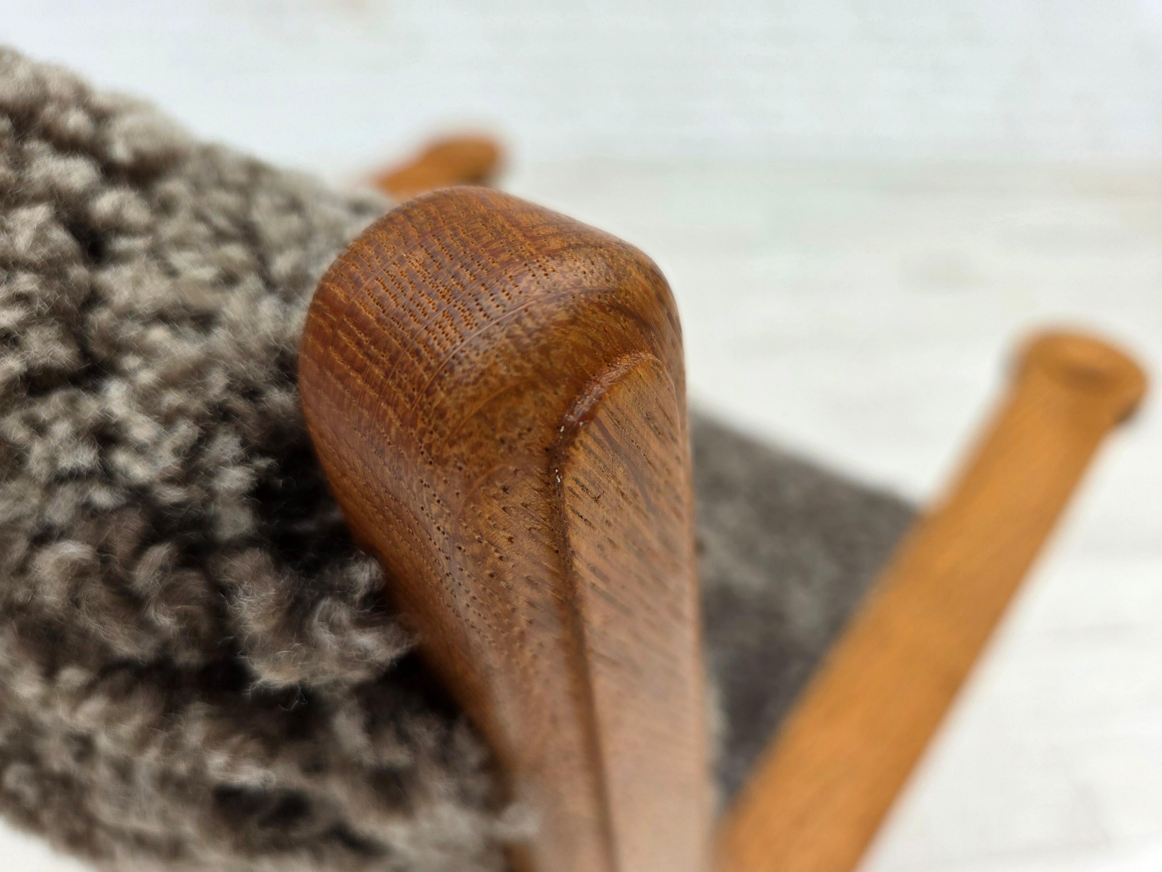 1970s, Danish lounge chair, genuine sheepskin 