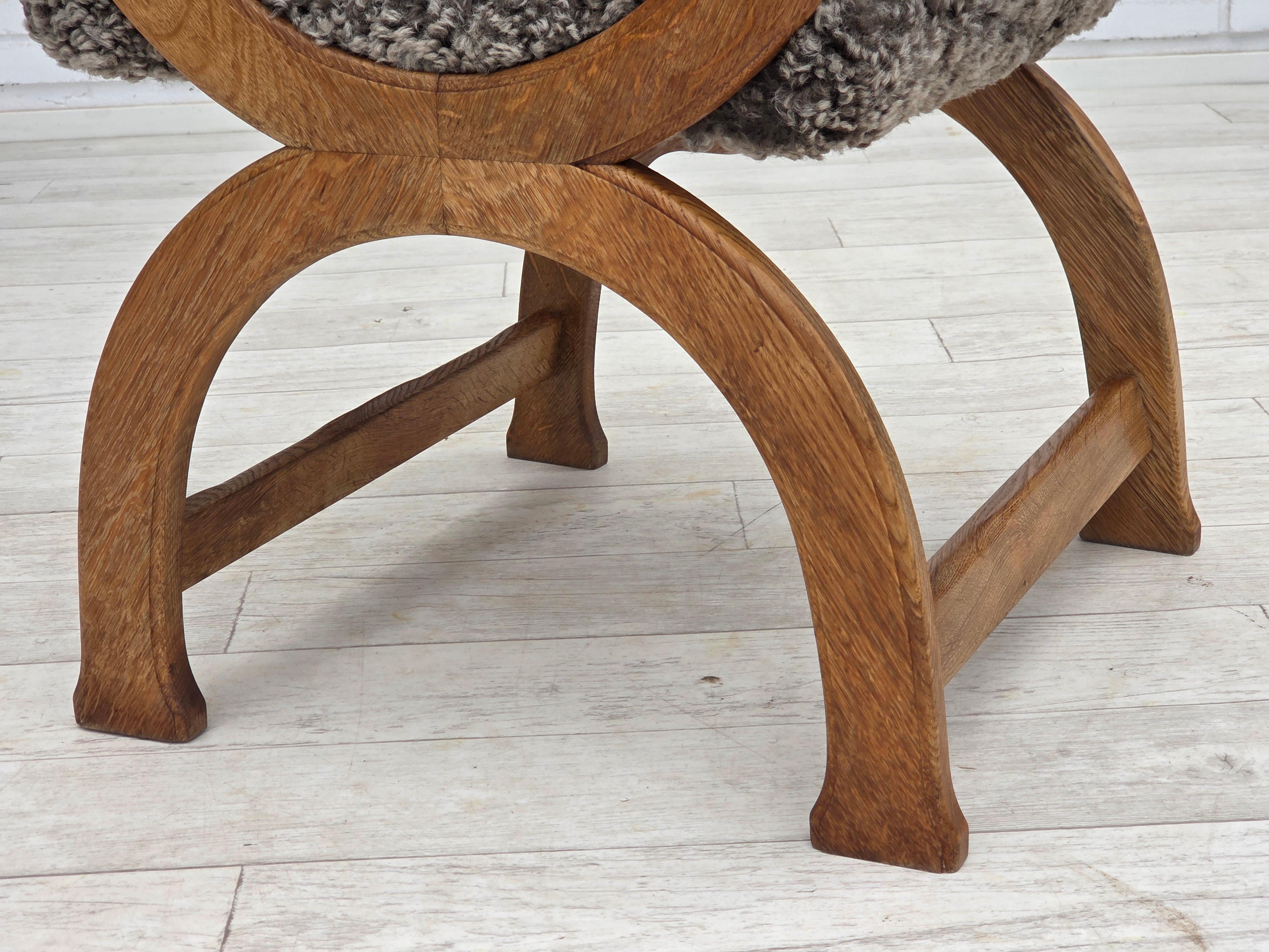 1970s, Danish lounge chair, genuine sheepskin 