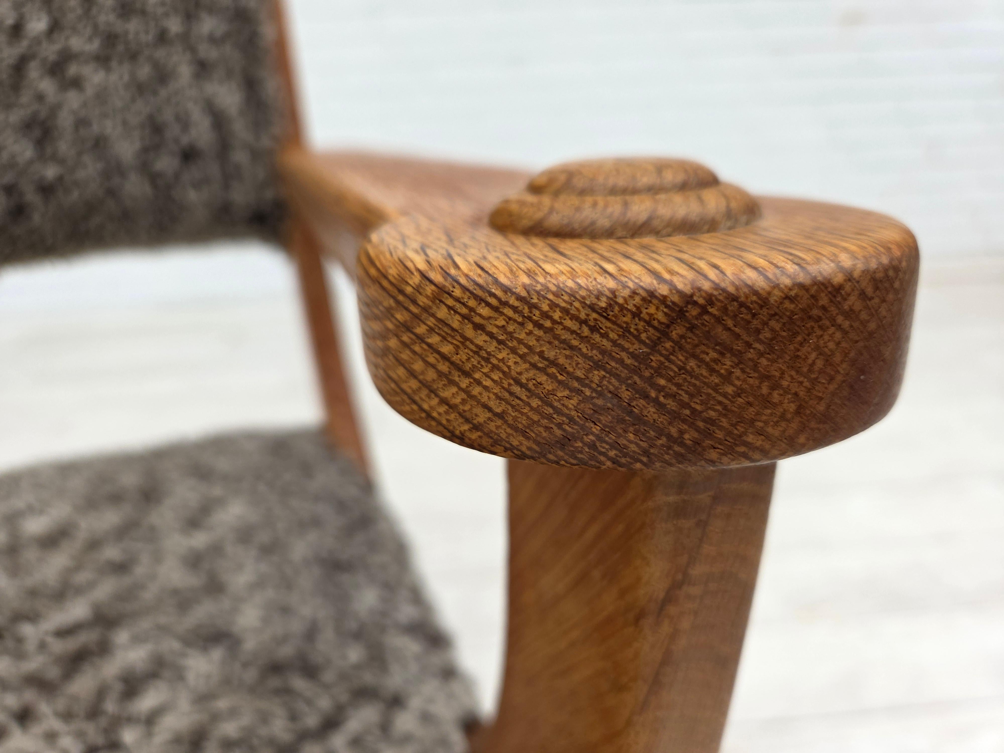 1970s, Danish lounge chair, genuine sheepskin 