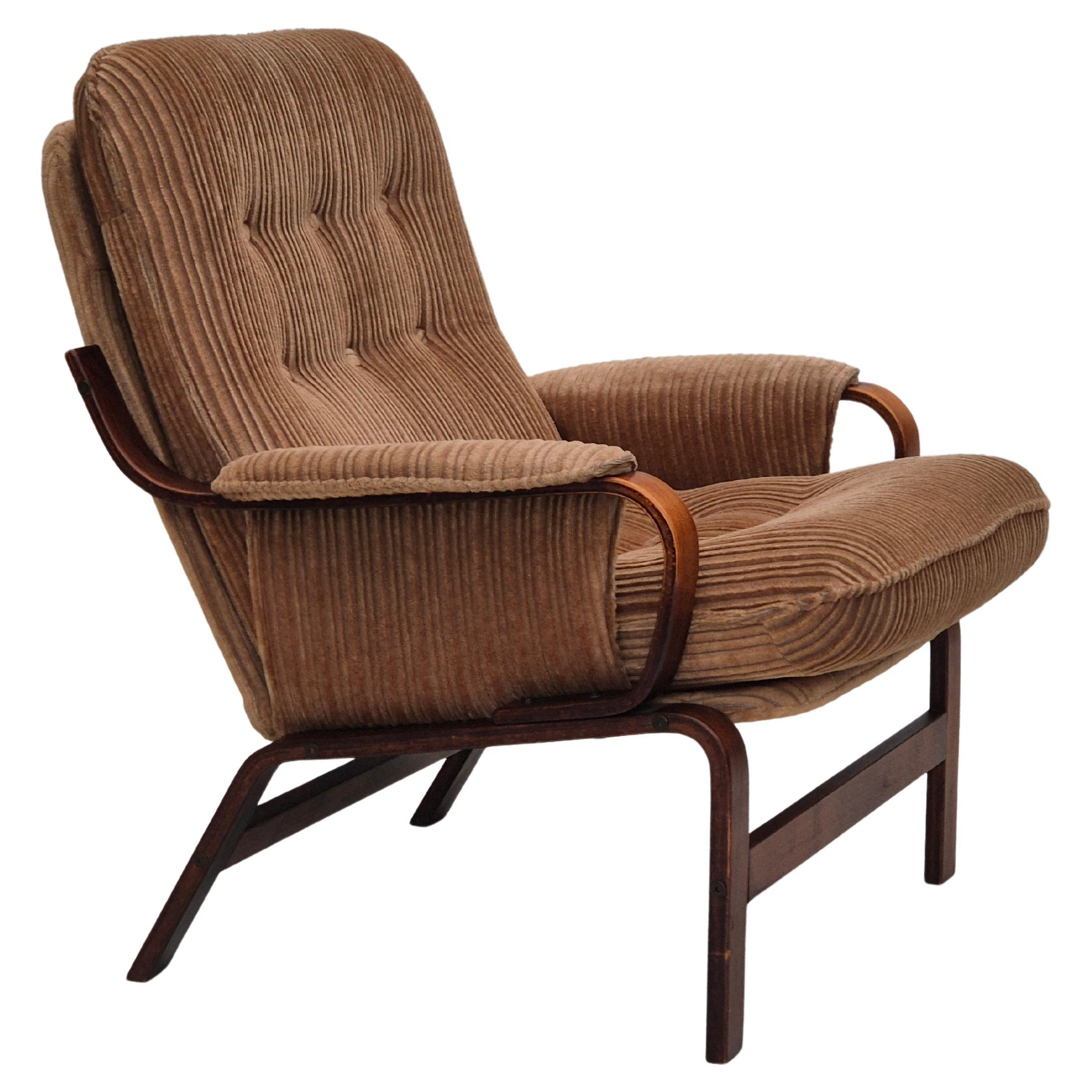 1970s, Danish lounge chair, original very good condition, furniture corduroy.