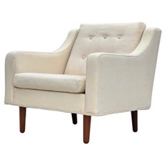 1970s, Danish loungechair, furniture wool, teak wood legs.