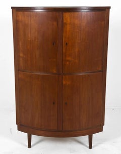 1970s Danish Midcentury Teak Corner Cabinet