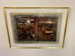 1970s Danish Mixed-Media Painting