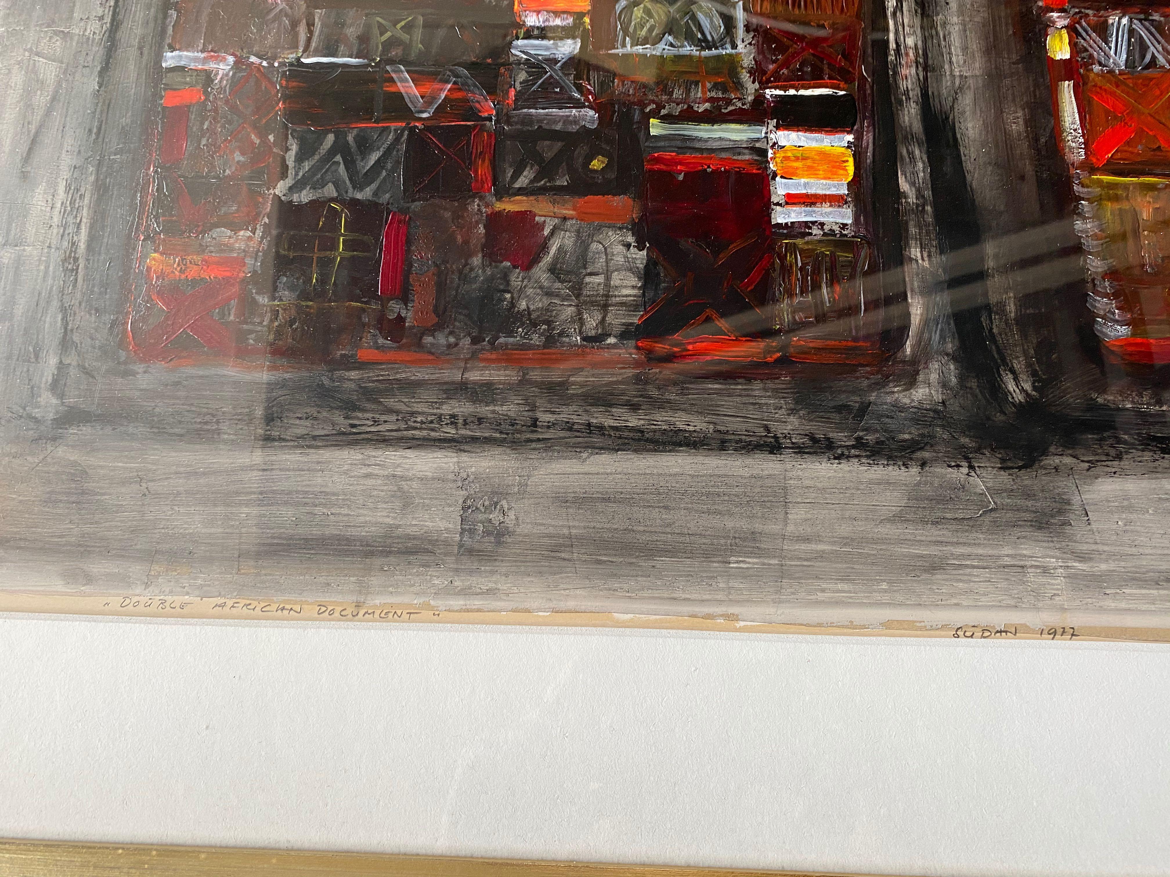Pittura danese a tecnica mista degli anni '70 In condizioni buone in vendita a London, London