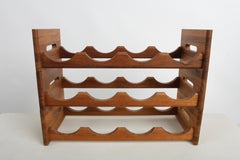 Scaffale per vino danese moderno degli anni '70 da 12 bottiglie a 3 livelli in teak di Kalmar Designs