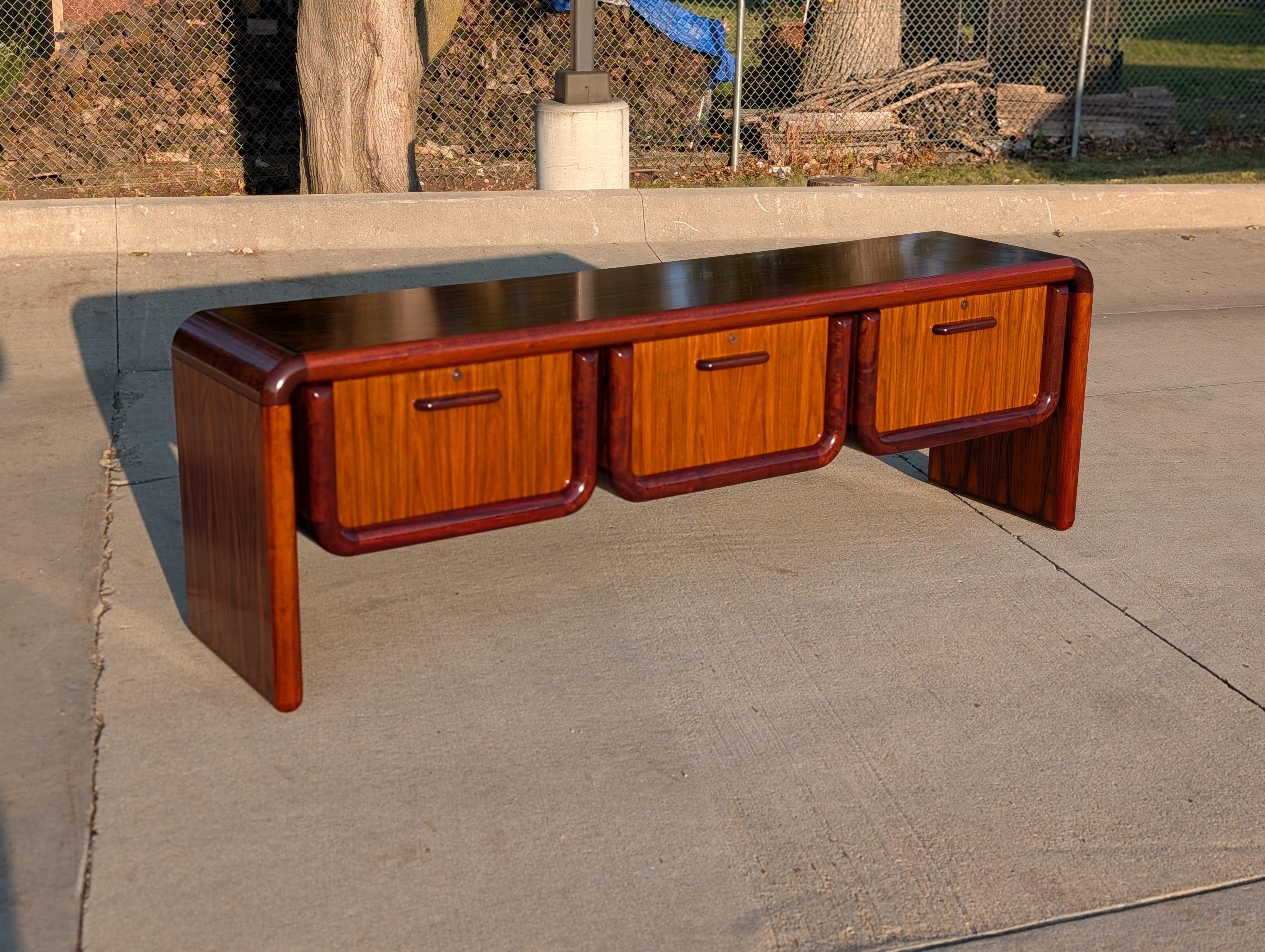 Mid-Century Modern 1970s Danish Modern Dyrlund Supreme Credenza in Rosewood