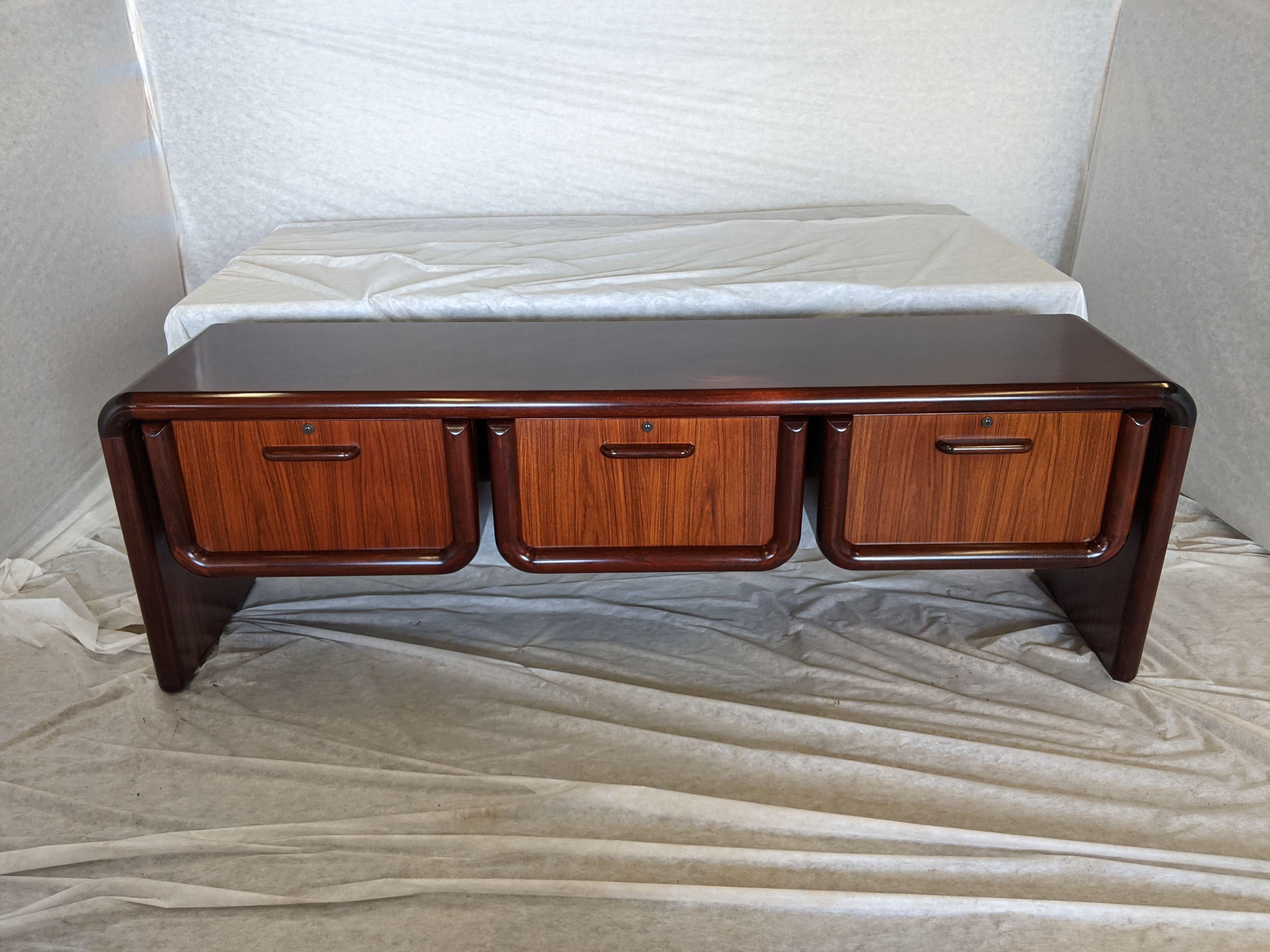 Late 20th Century 1970s Danish Modern Dyrlund Supreme Credenza in Rosewood
