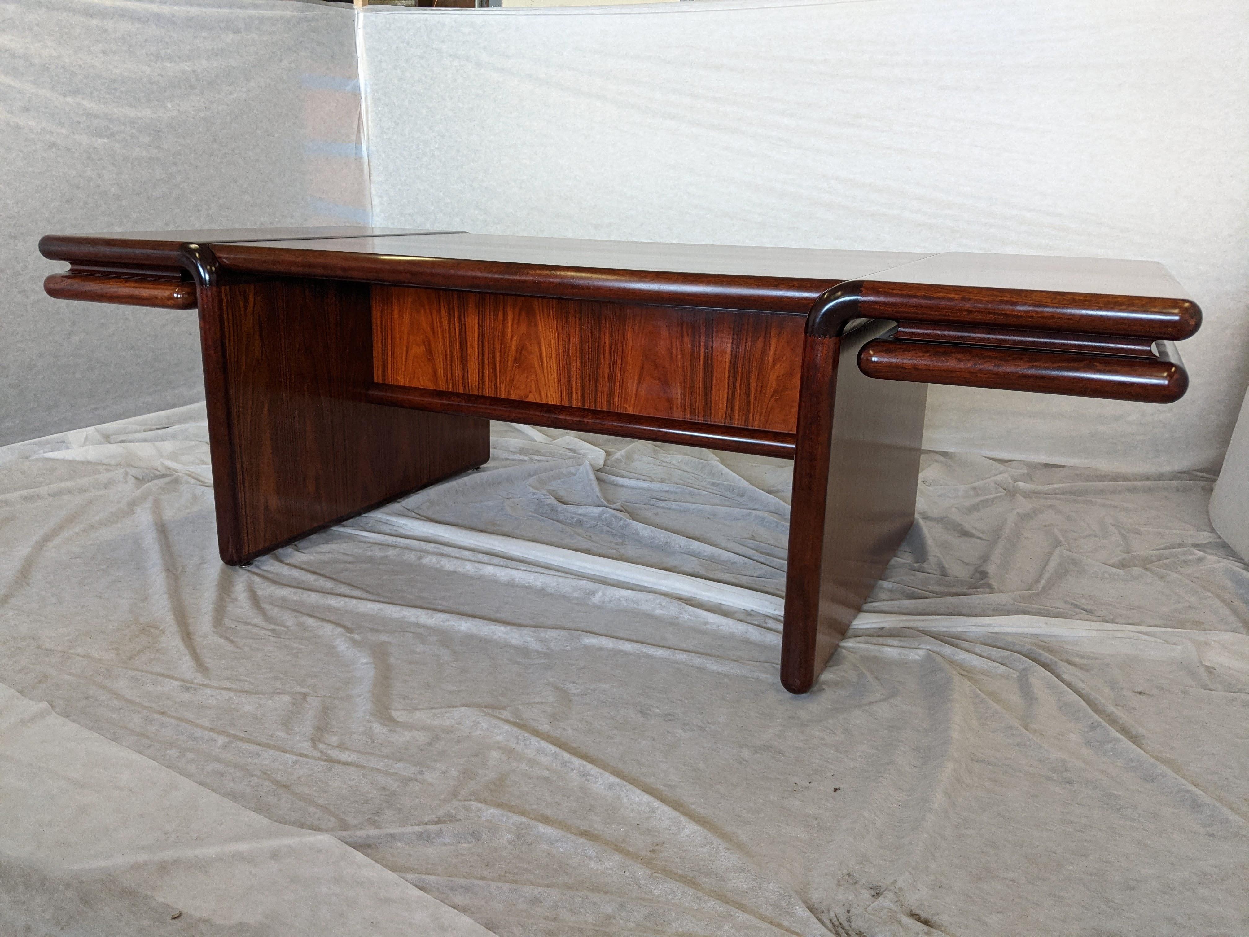 1970s, Danish Modern Dyrlund Supreme Executive Desk in Rosewood 10