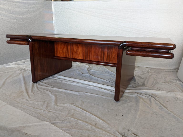 1970s, Danish Modern Dyrlund Supreme Executive Desk in Rosewood For Sale 10