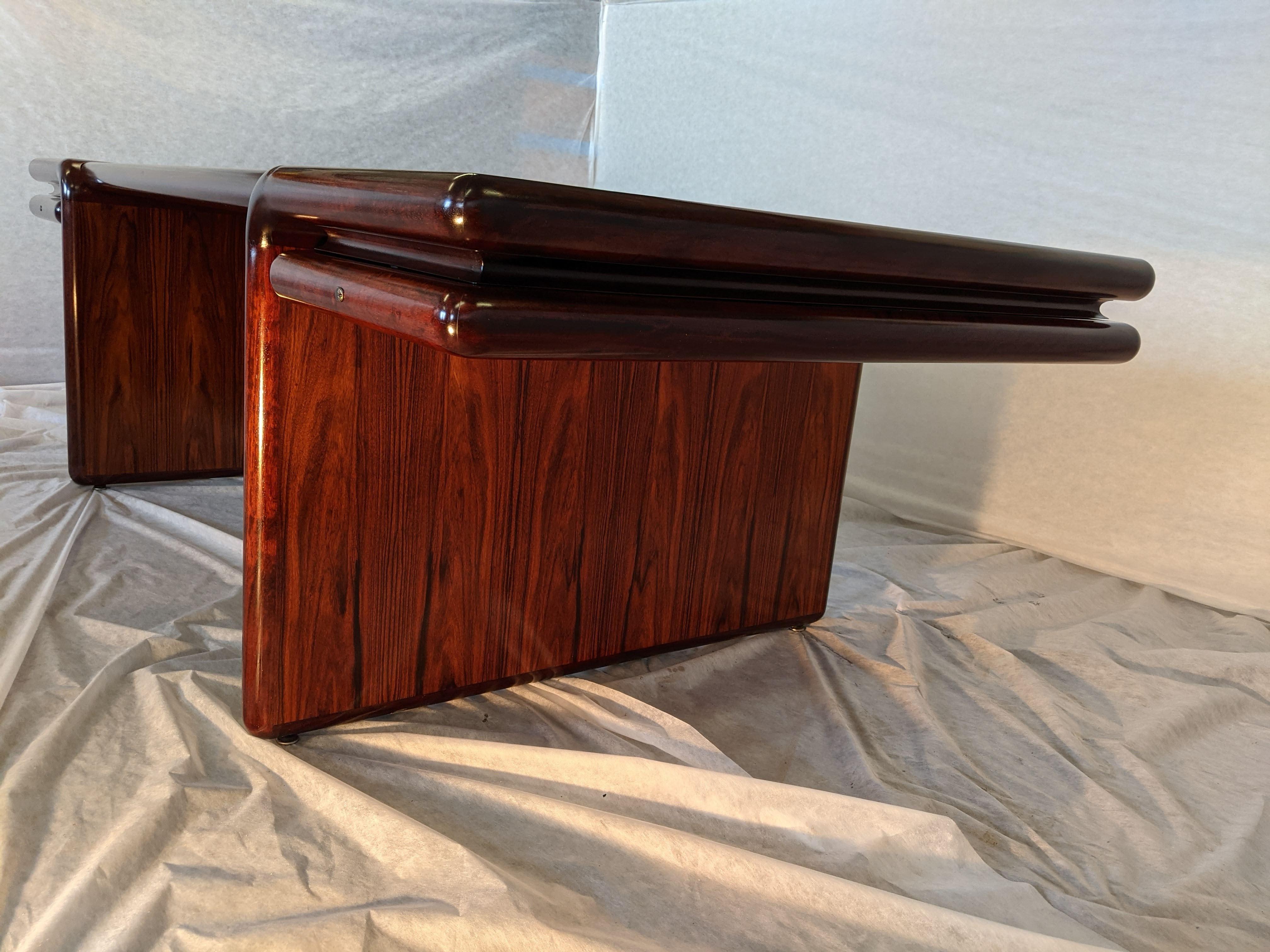 1970s, Danish Modern Dyrlund Supreme Executive Desk in Rosewood 11