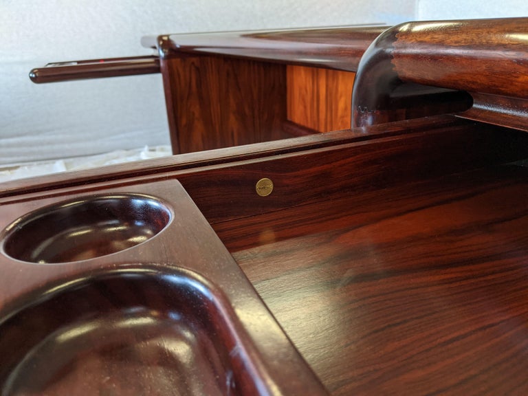 Late 20th Century 1970s, Danish Modern Dyrlund Supreme Executive Desk in Rosewood For Sale