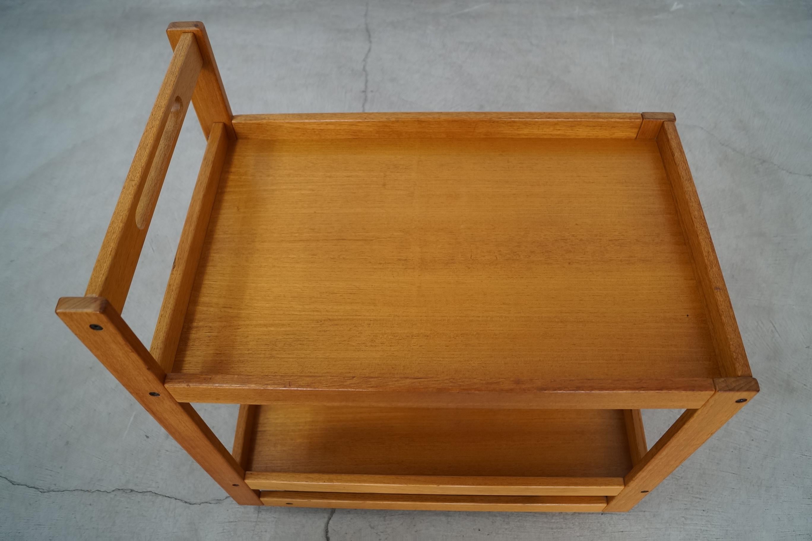 1970's Danish Modern Jens Quistgaard Teak Bar Card w/ Removable Teak Tray For Sale 11
