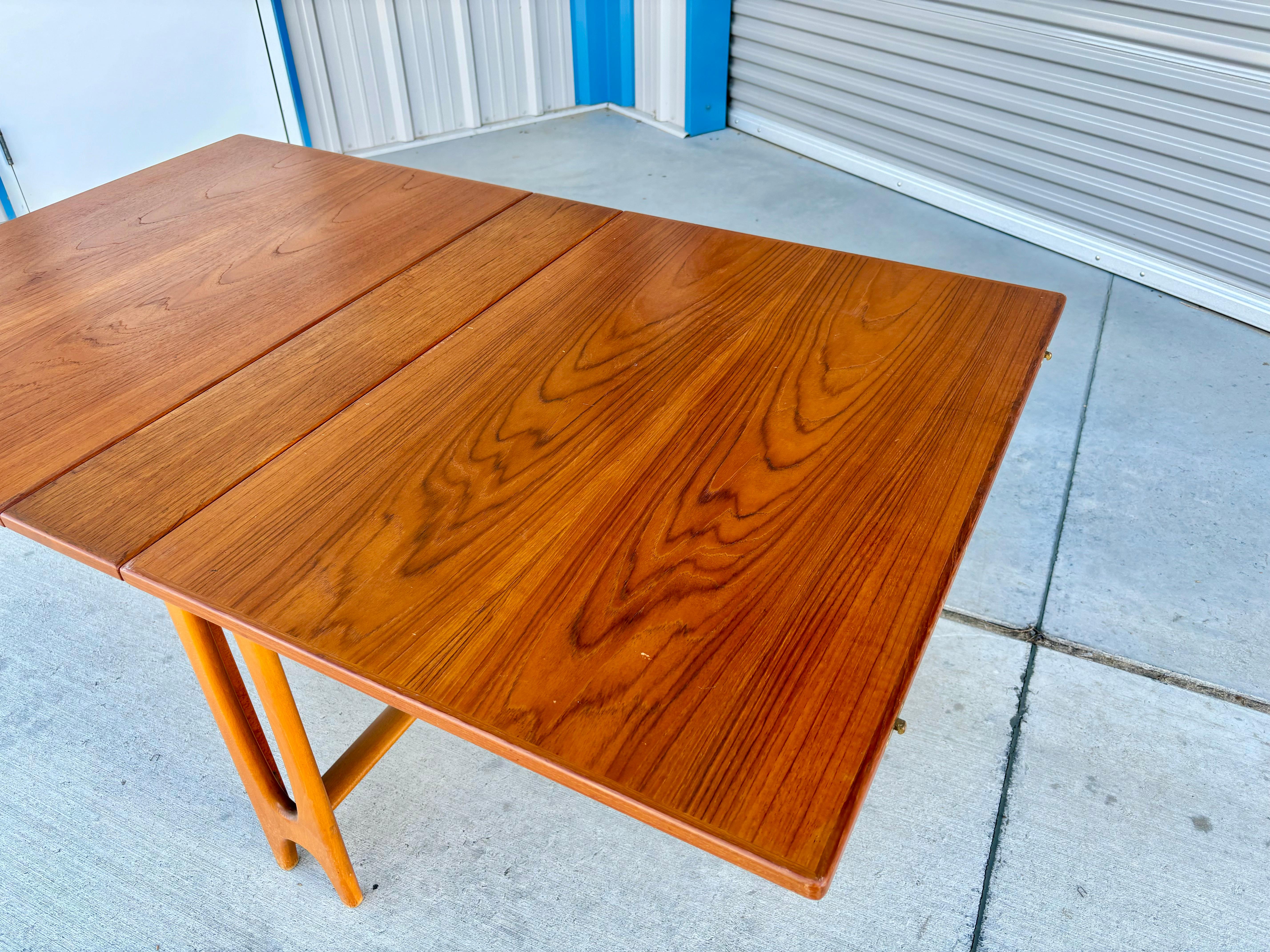 1970s Danish Modern Large Expanding Teak Dining Table - a Pair For Sale 7