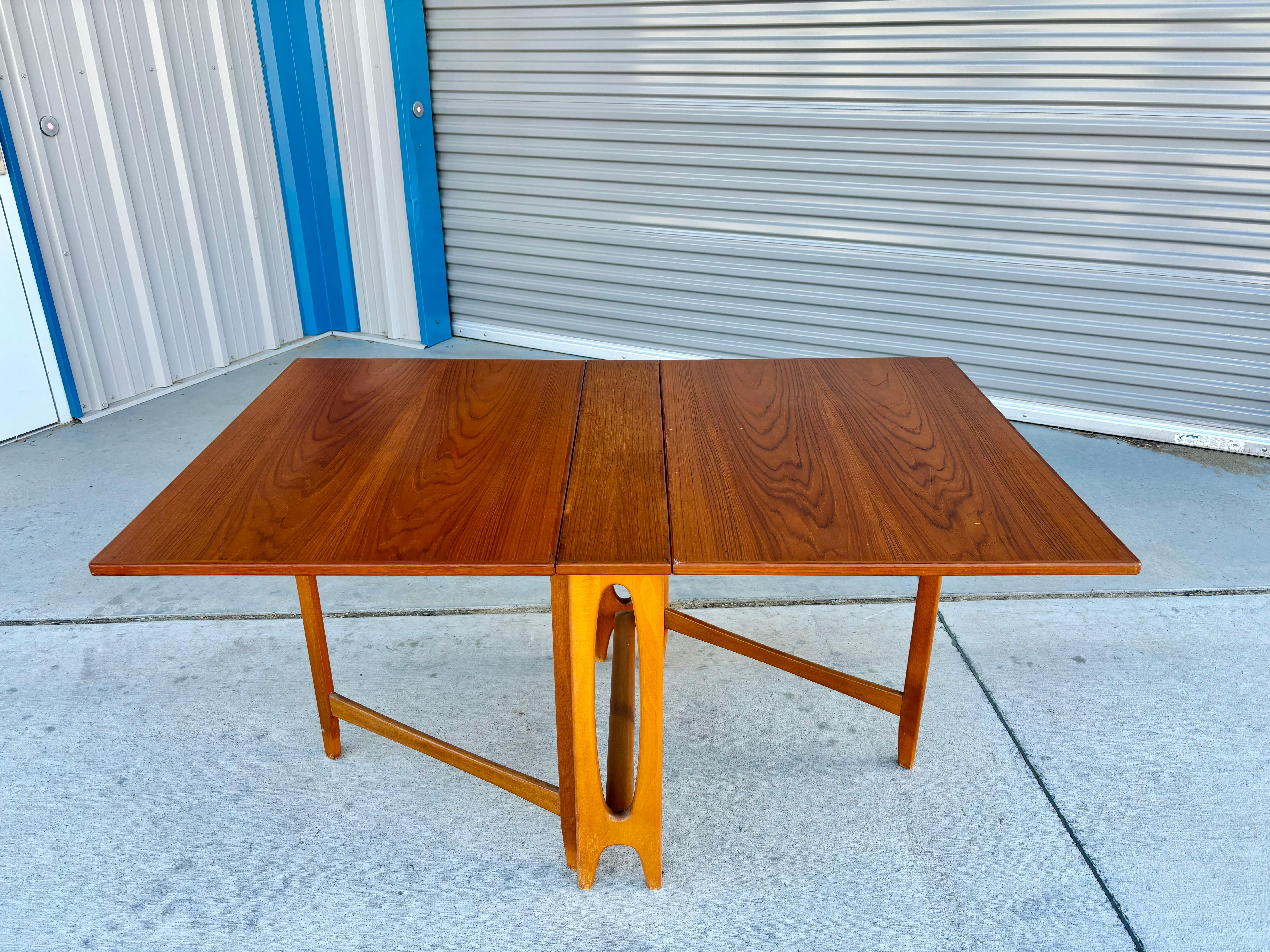 1970s Danish Modern Large Expanding Teak Dining Table - a Pair For Sale 8