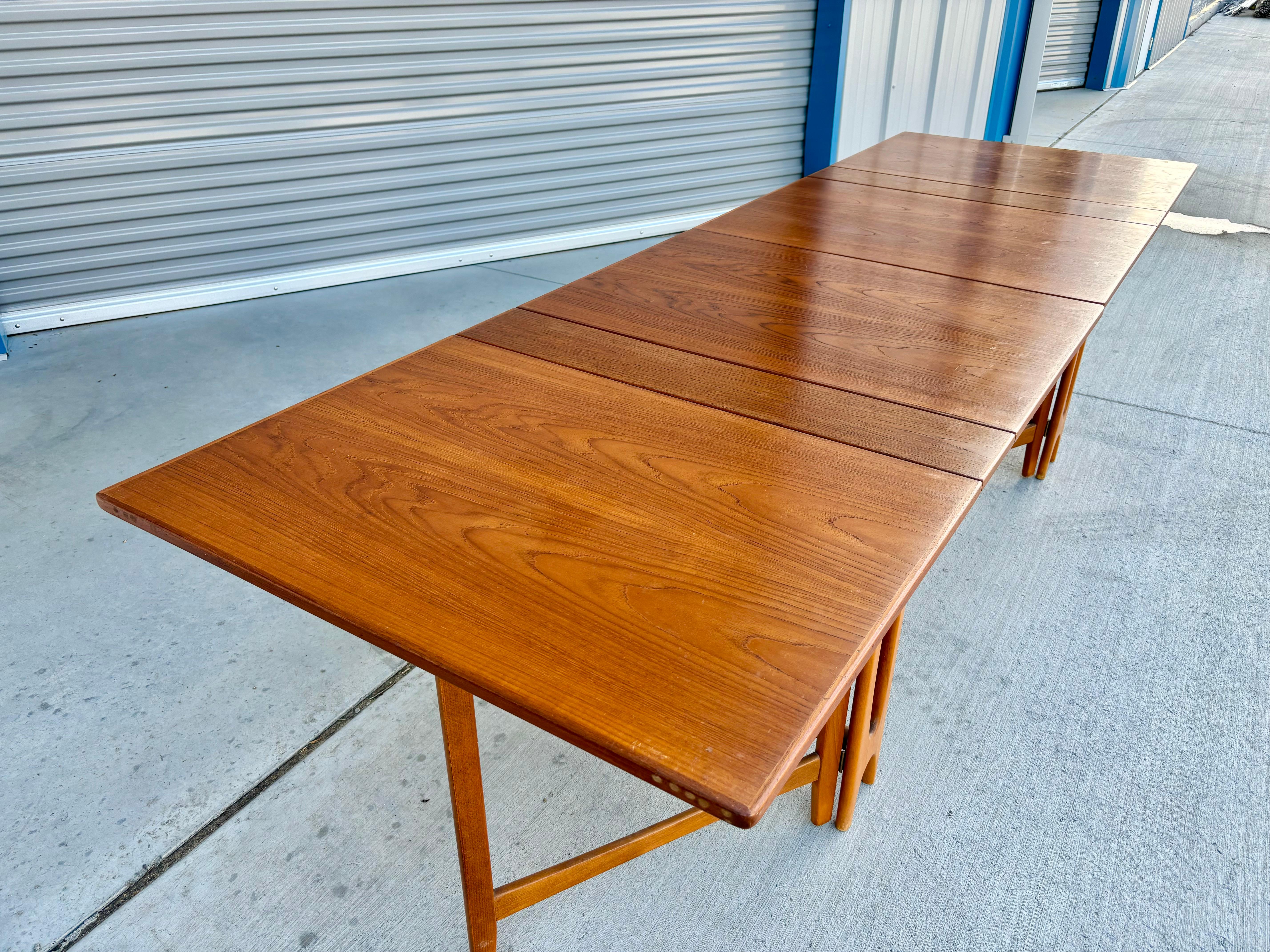 1970s Danish Modern Large Expanding Teak Dining Table - a Pair For Sale 1