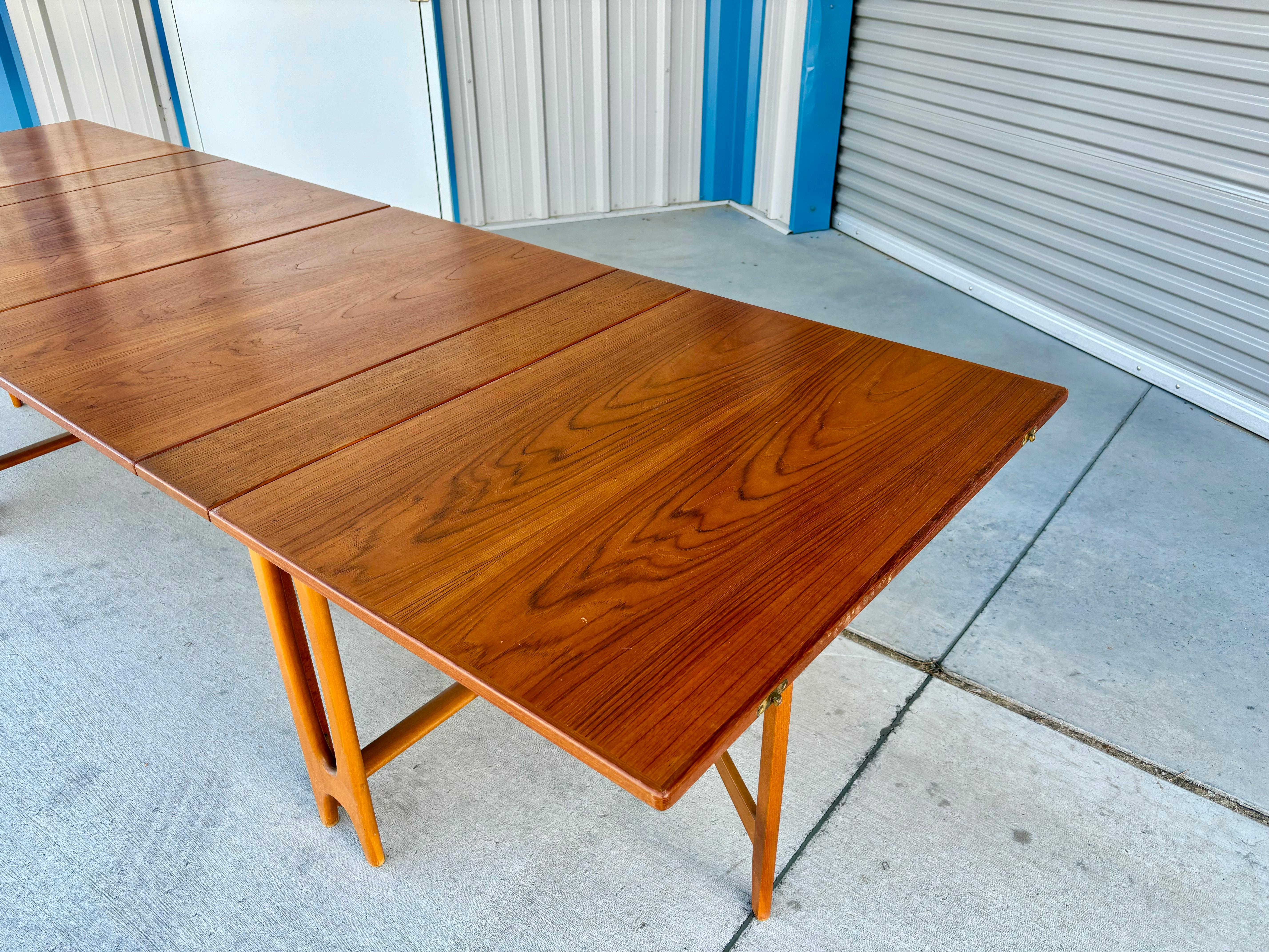 1970s Danish Modern Large Expanding Teak Dining Table - a Pair For Sale 3