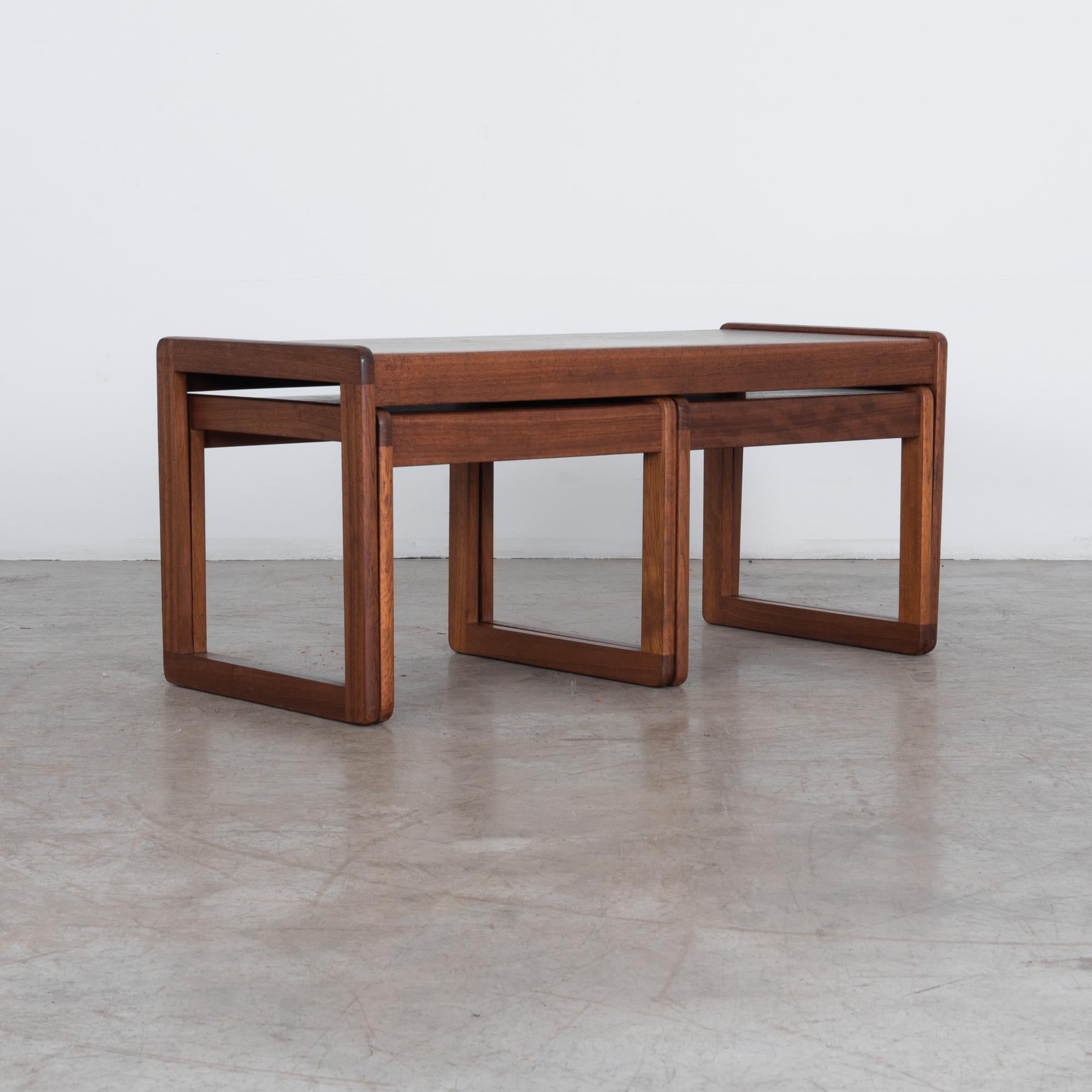 1970s Danish Modern Nesting Tables In Good Condition In High Point, NC