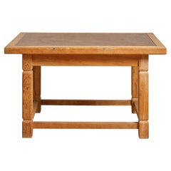 1970s Danish Modern Oak & Copper Cocktail Table